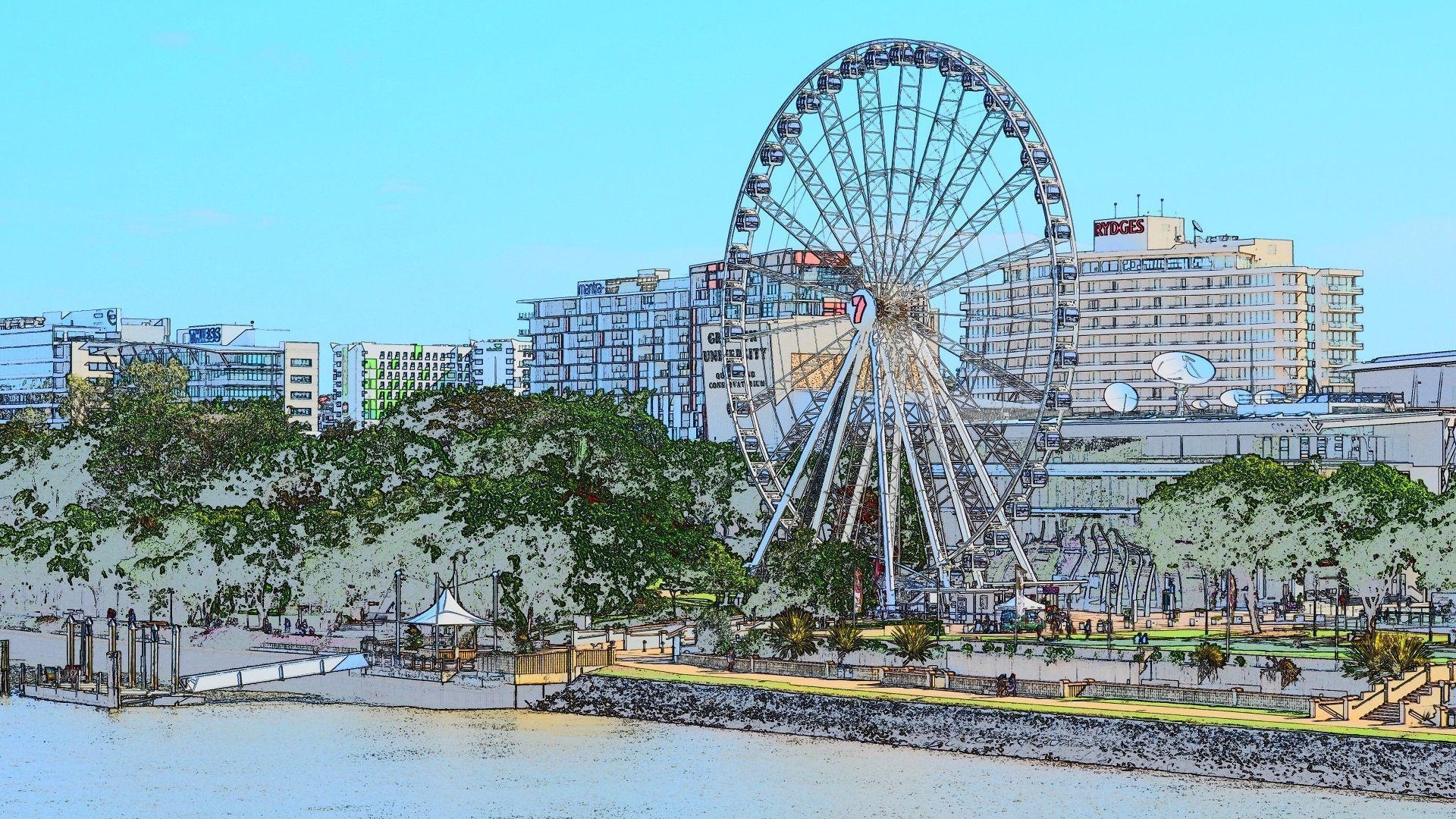 1920x1080 Brisbane South Bank Wheel Full HD Wallpaper and Background, Desktop