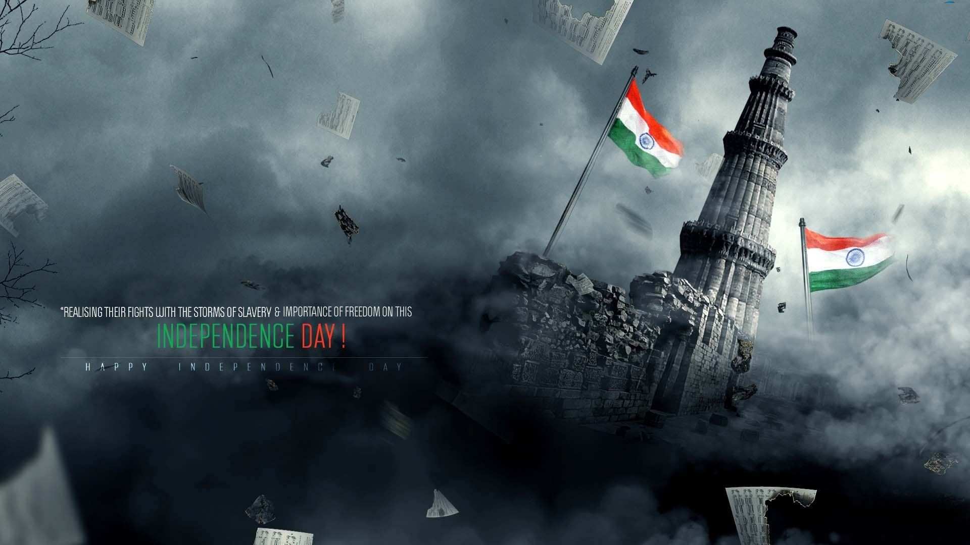 1920x1080 Indian Tiranga With Dark Black Baground Get Latest Independence Day HD HD Wallpaper, Desktop