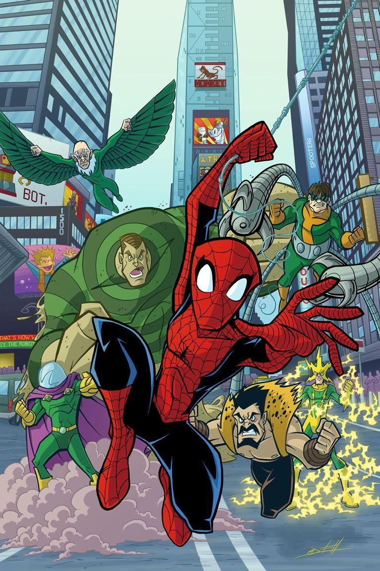 770x1160 spiderman vs the sinister six by natelovett. Comics, Phone