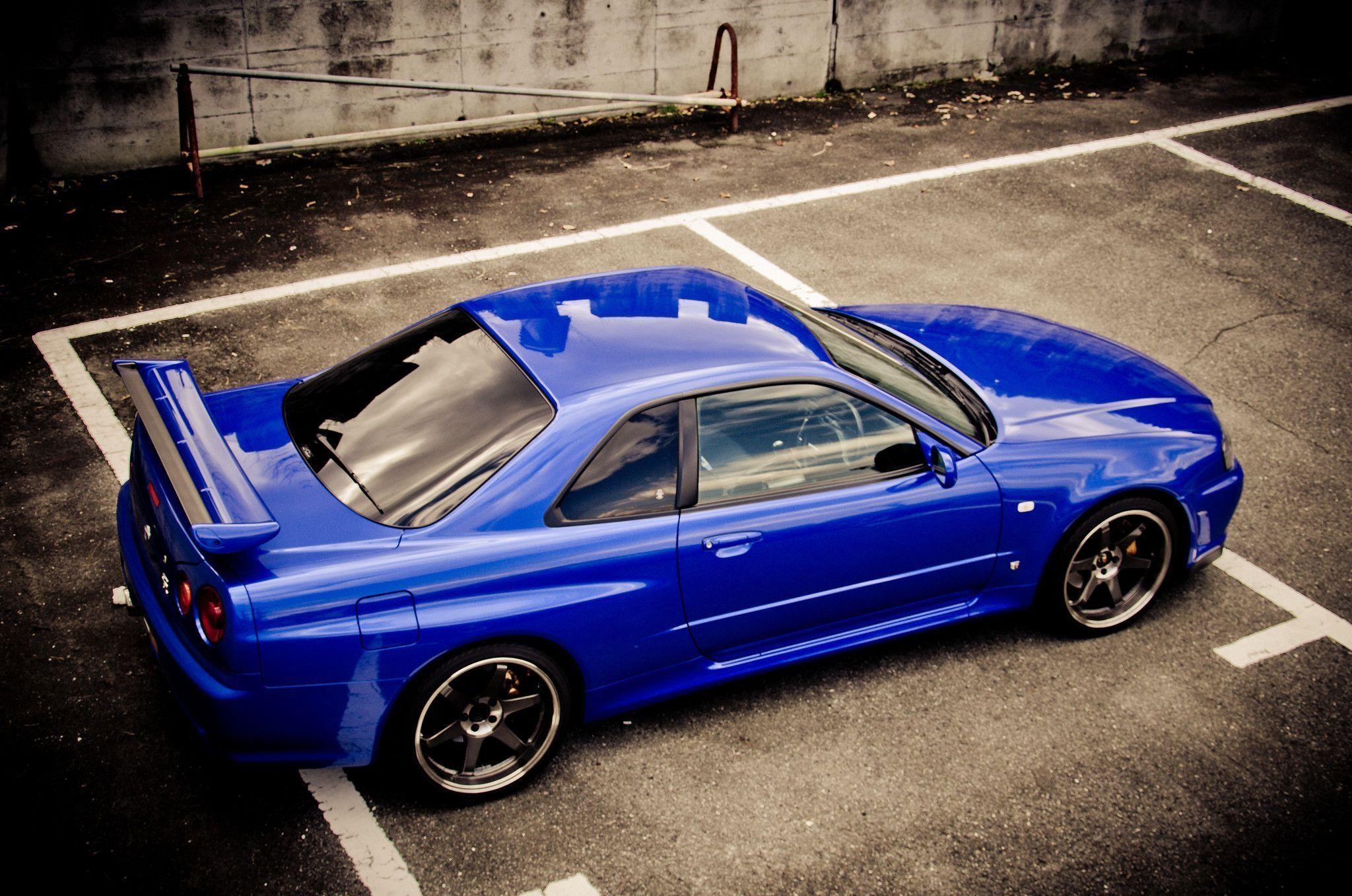 2050x1360 Wallpaper Nissan, Skyline, Gt R, Blue, R34, Nissan, P34, Blue, Desktop