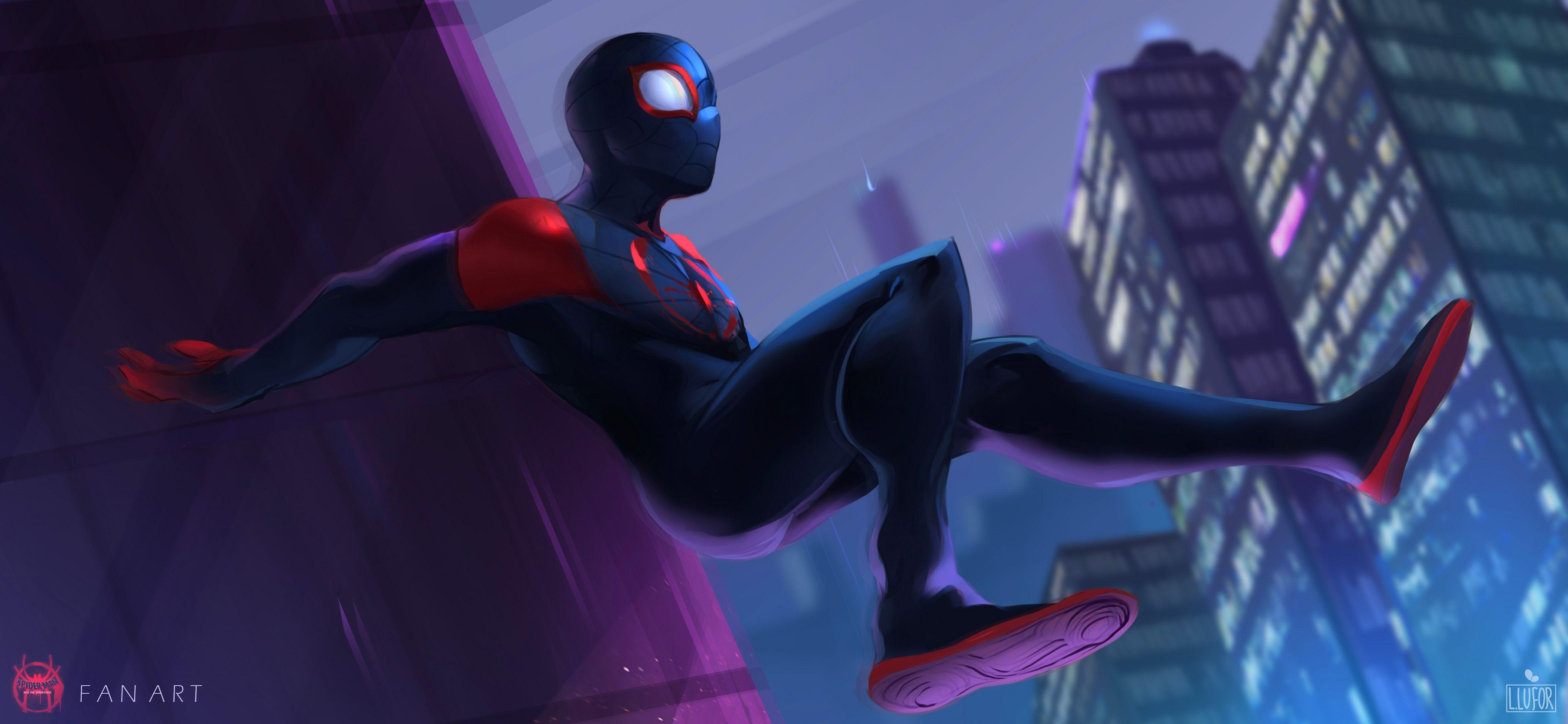 4250x1960 SpiderMan Into The Spider Verse 2018 Fan Art, HD Movies, 4k, Dual Screen