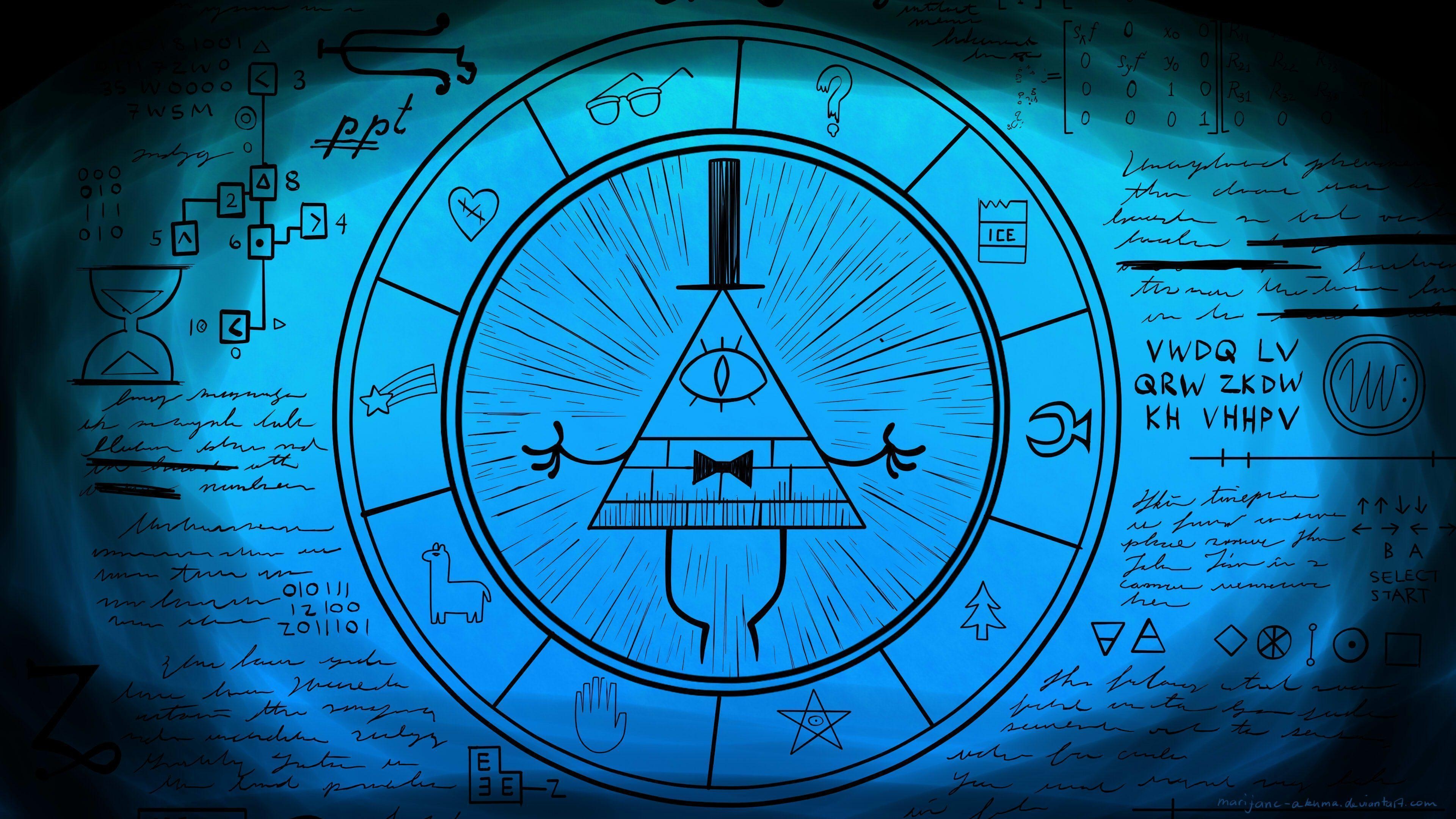 3840x2160 Bill Cipher Wheel Wallpaper, Desktop