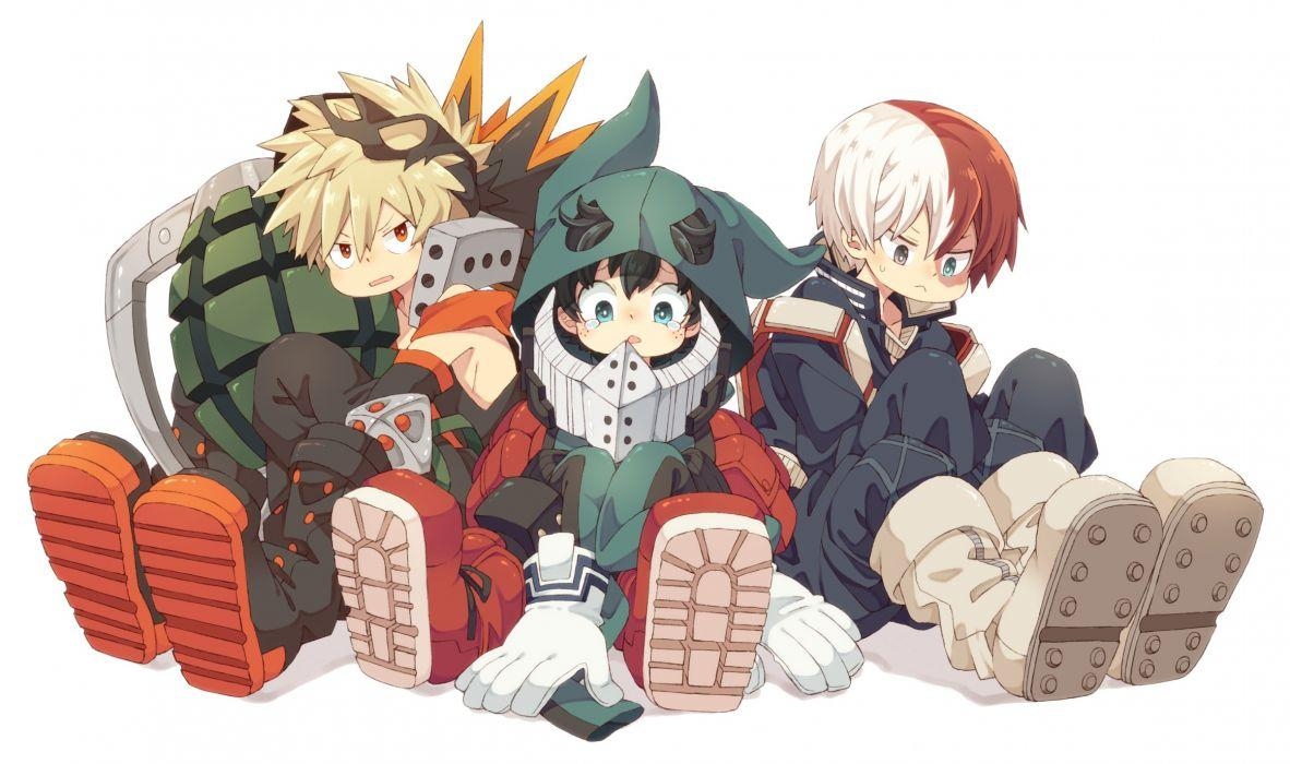 1190x700 Boku no Hero Academia Midoriya Izuku Todoroki Shouto Bakugou, Desktop