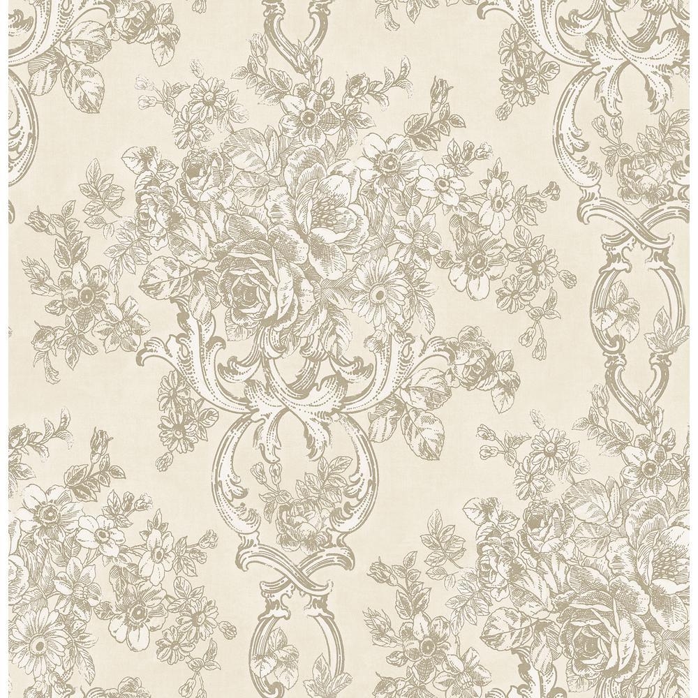 1000x1000 Brewster Potala Cream Fleur De Lis Ogee Wallpaper 2734 003267, Phone