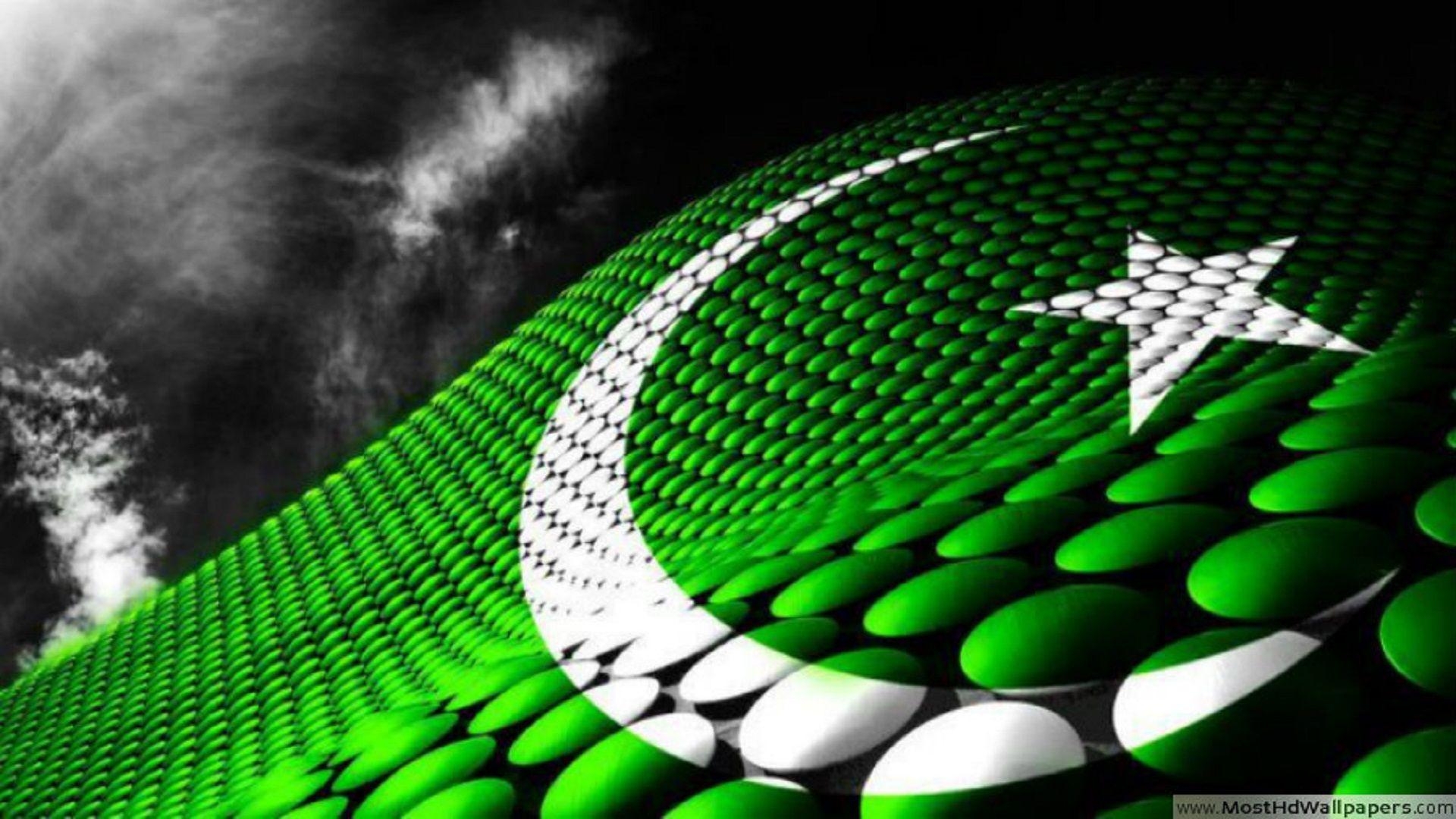 1920x1080 Beautiful 3D Pakistani Flag Best Wallpaper For Desktop Free Hd, Desktop