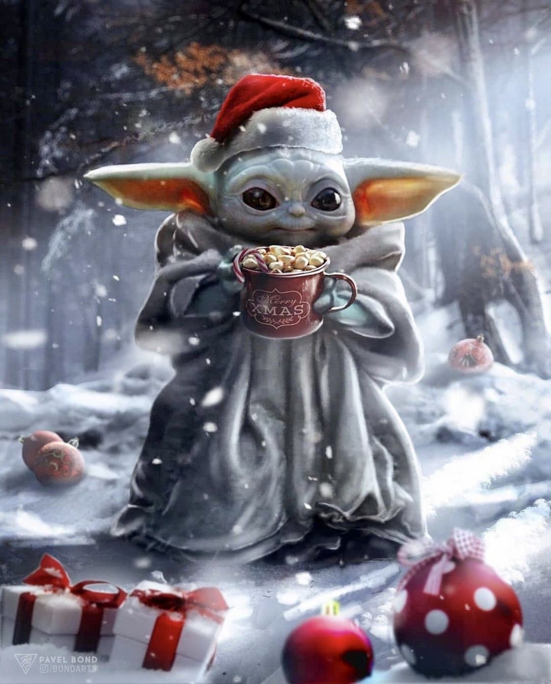 1130x1400 Christmas Baby Yoda, Phone