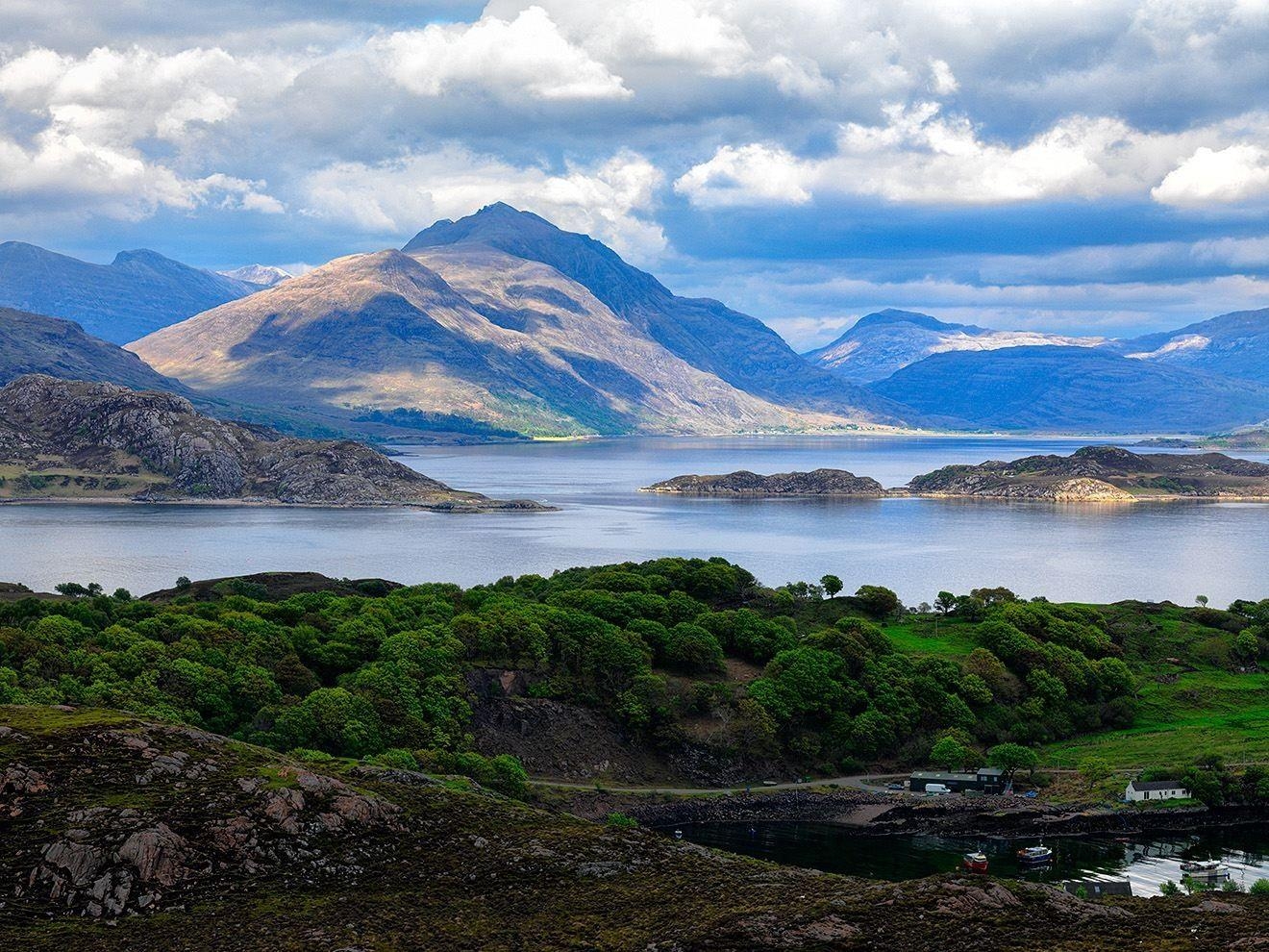 1320x990 Lake Scotland Loch Highlands Lochs Scottish Ross Wester Torridon, Desktop