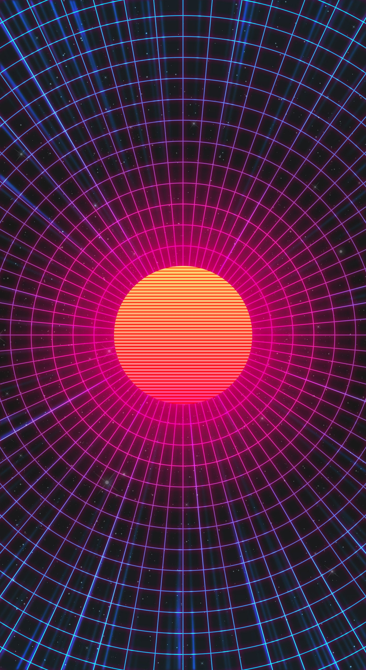 1400x2560 Synthwave Wallpaper, Phone