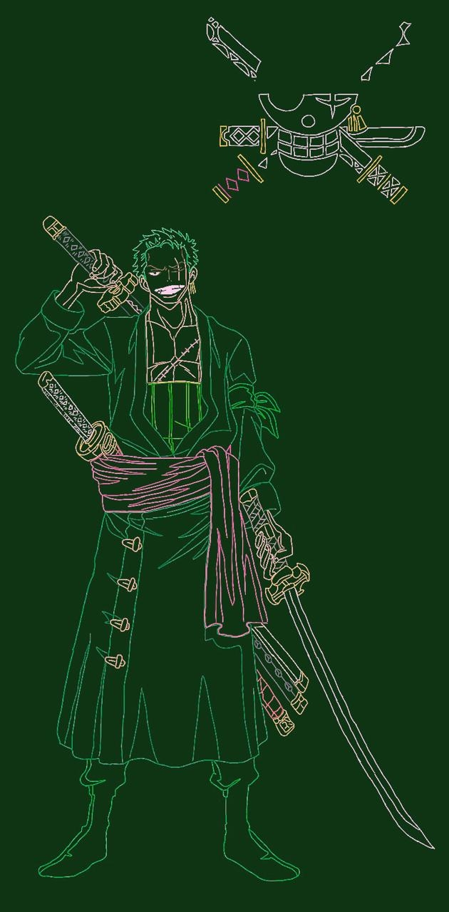 630x1280 Zoro Green wallpaper, Phone