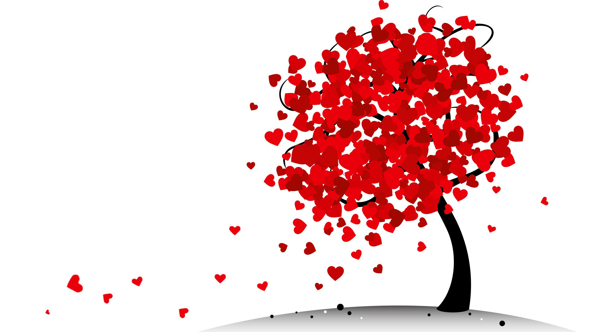 1920x1080 Red Heart Tree desktop PC and Mac wallpaper, Desktop