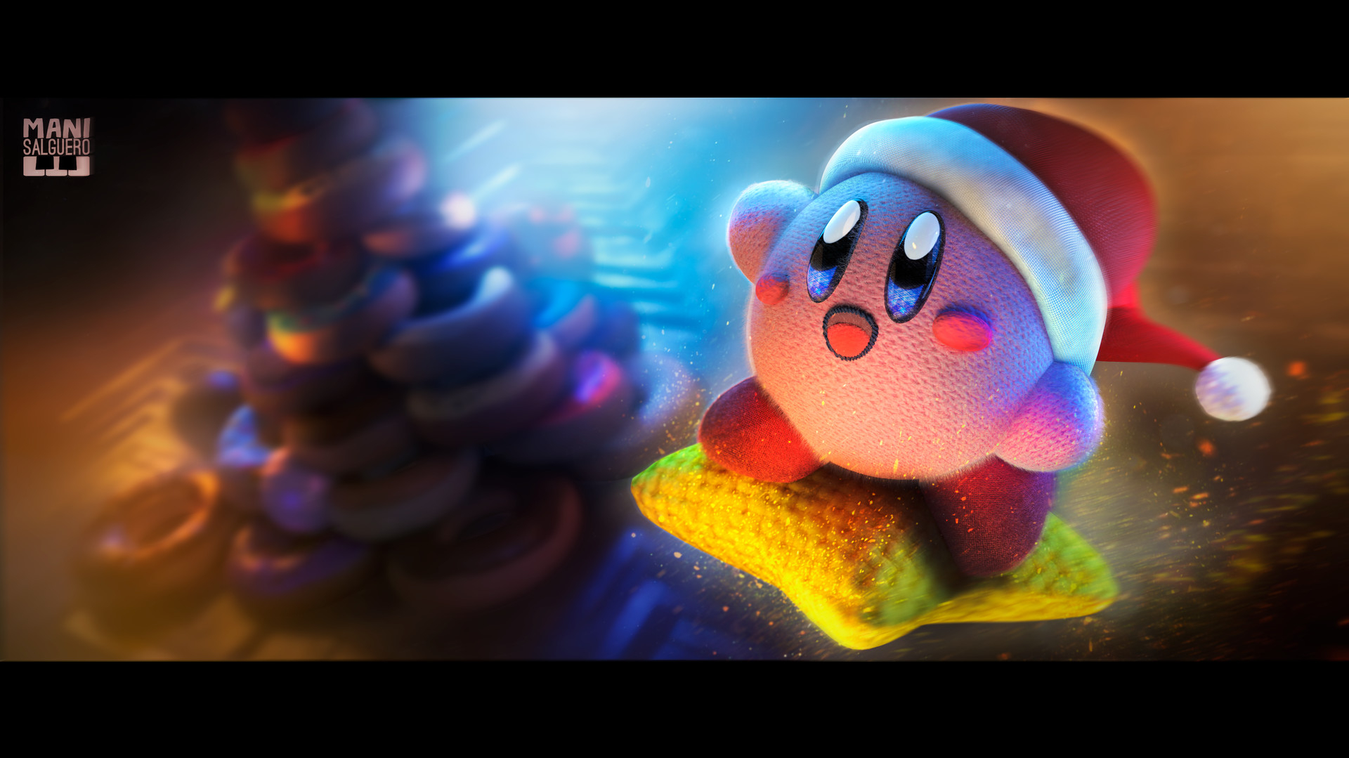 1920x1080 Christmas Kirby 2, Desktop