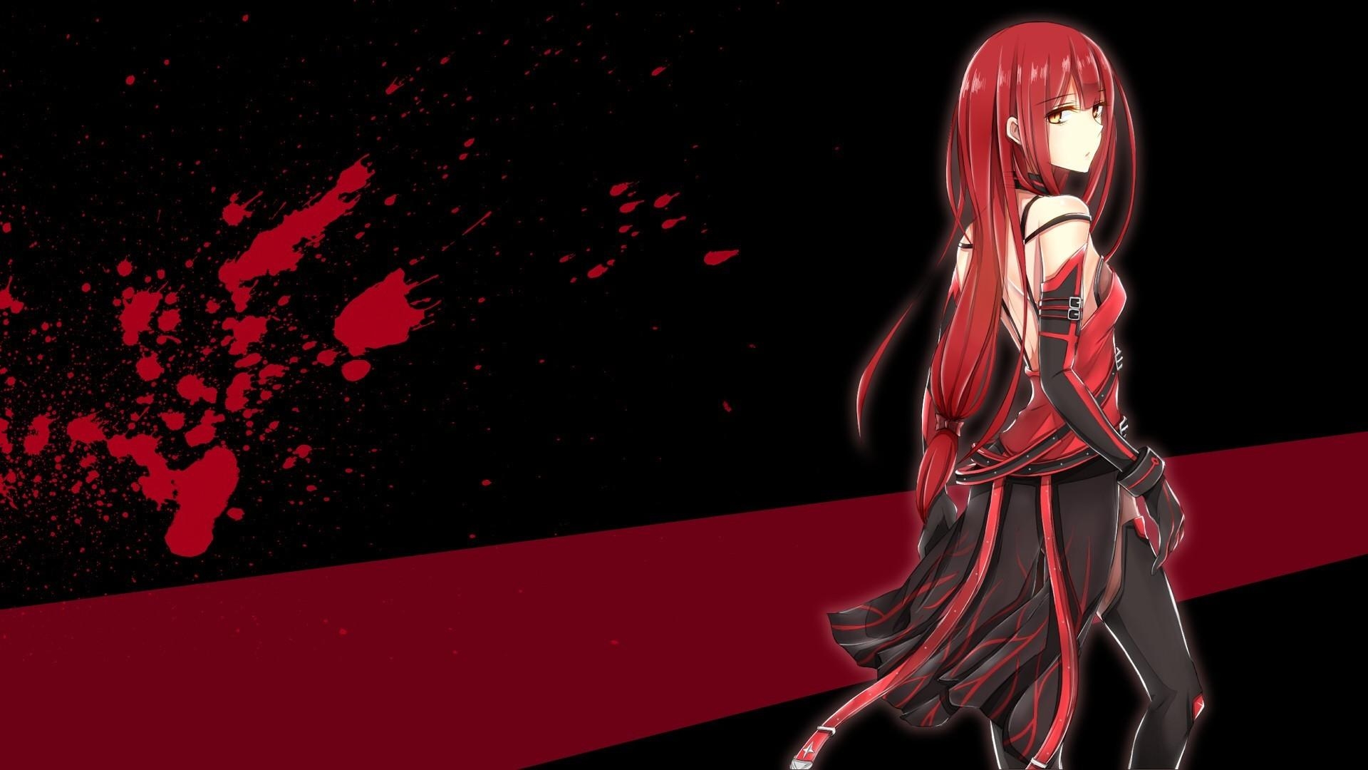 1920x1080 Red and Black Anime Wallpaper, Desktop