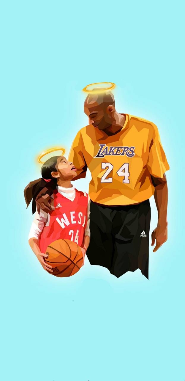 630x1280 Kobe Bryant Gigi RIP wallpaper, Phone