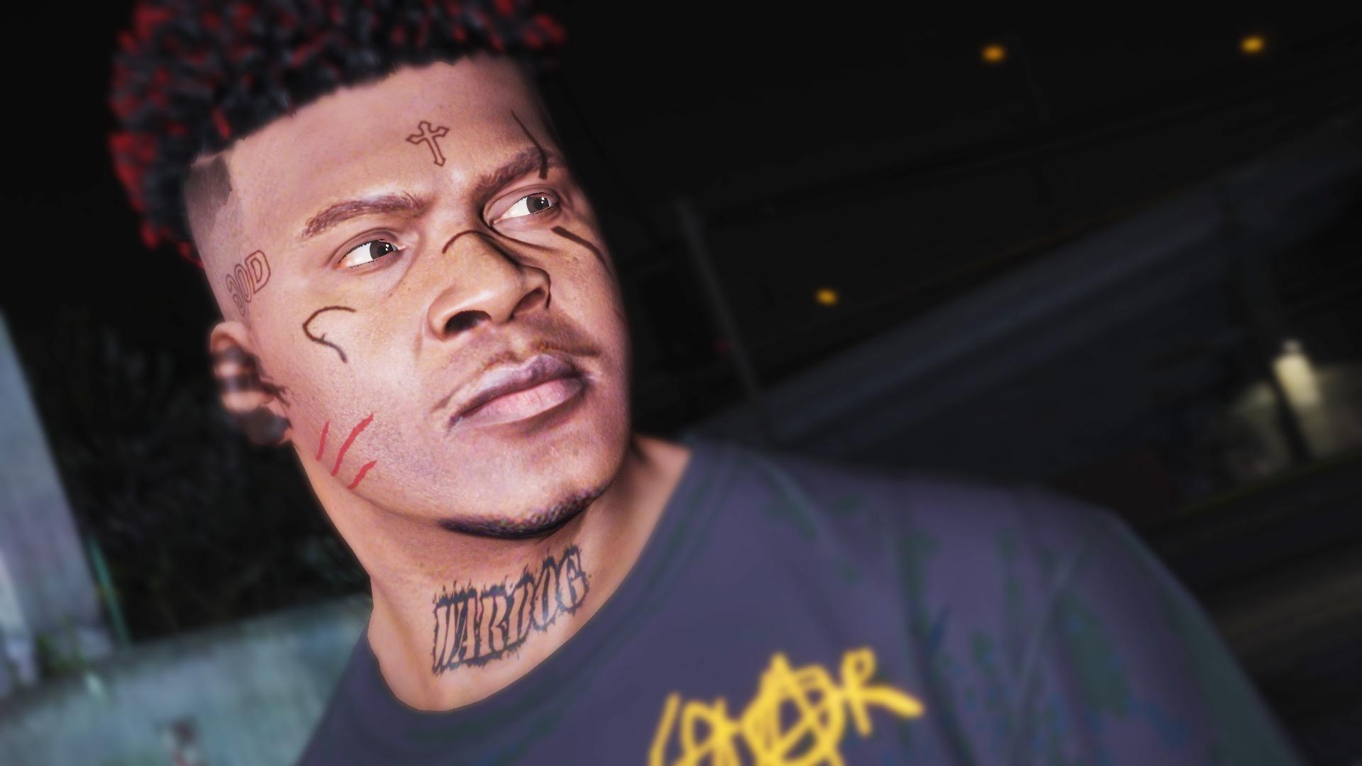 1920x1080 Zillakami face tats, grillz and palm tattoo, Desktop