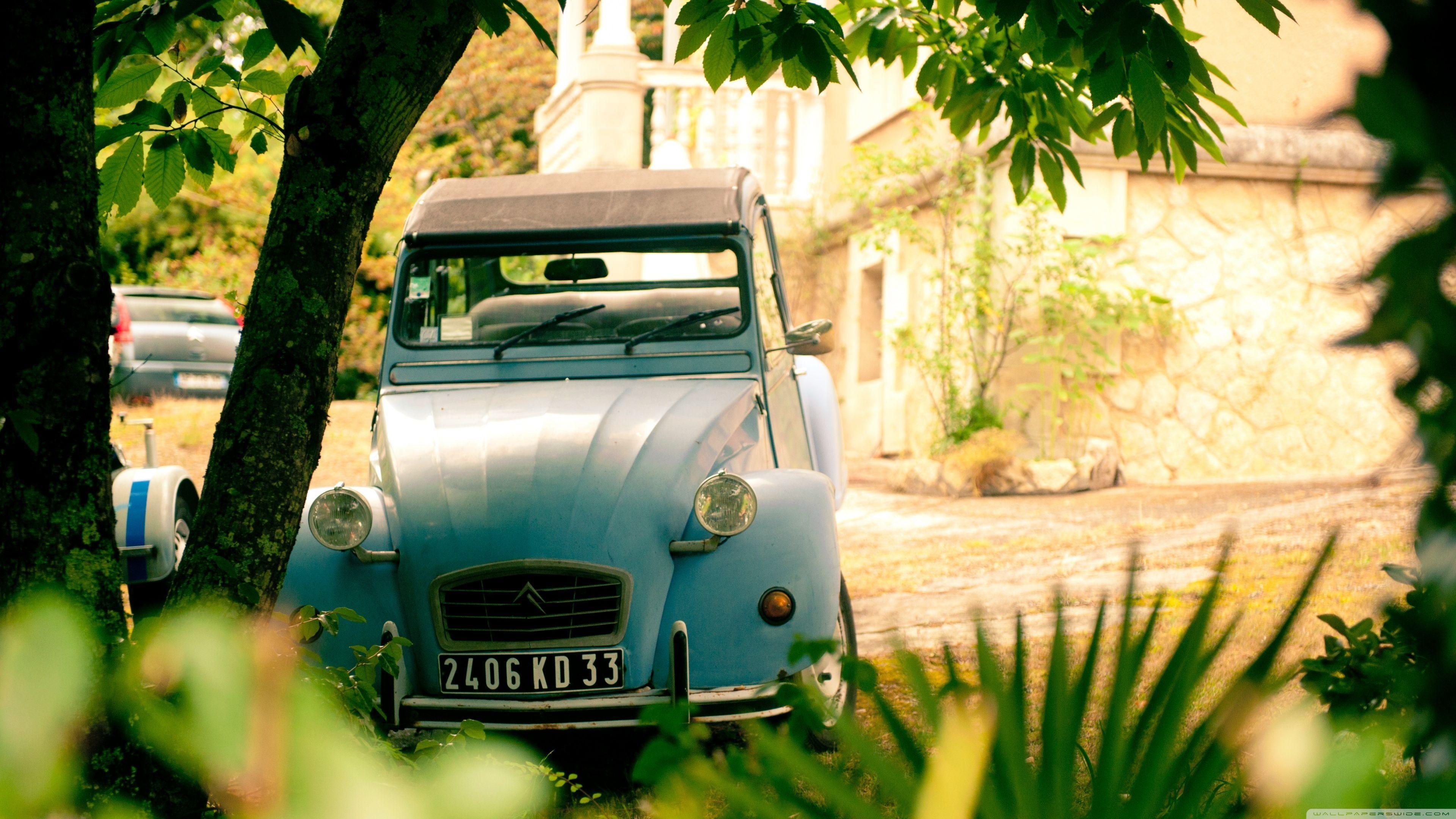 3840x2160 Citroen 2CV Arcachon, France HD desktop wallpaper, Widescreen, Desktop