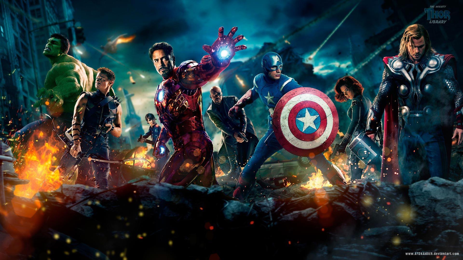 1920x1080 FULL AVENGERS LINE UP AND SHIELD POSTER FROM THE MOVIE (1920 X 1080), Desktop