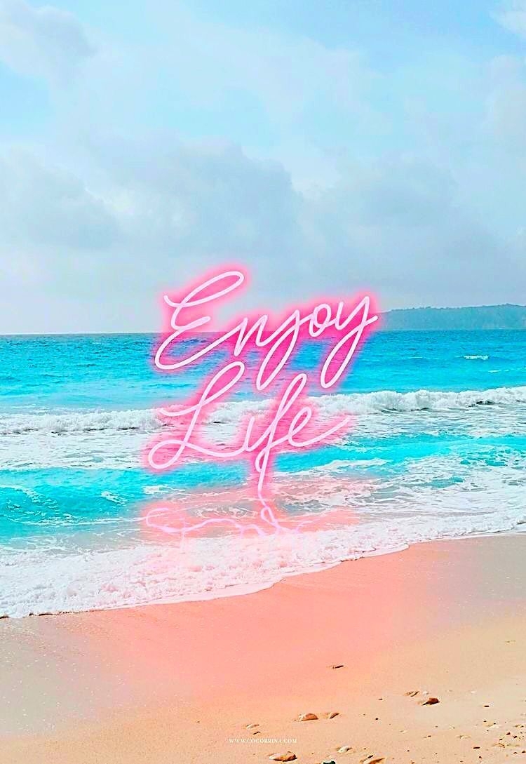 750x1090 Aesthetic Summer Pink Beach Wallpaper, Phone