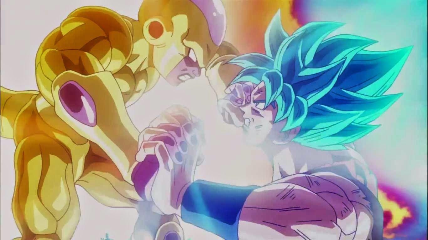 1370x770 Golden Frieza vs Super Saiyan God SS. Dragon, Desktop