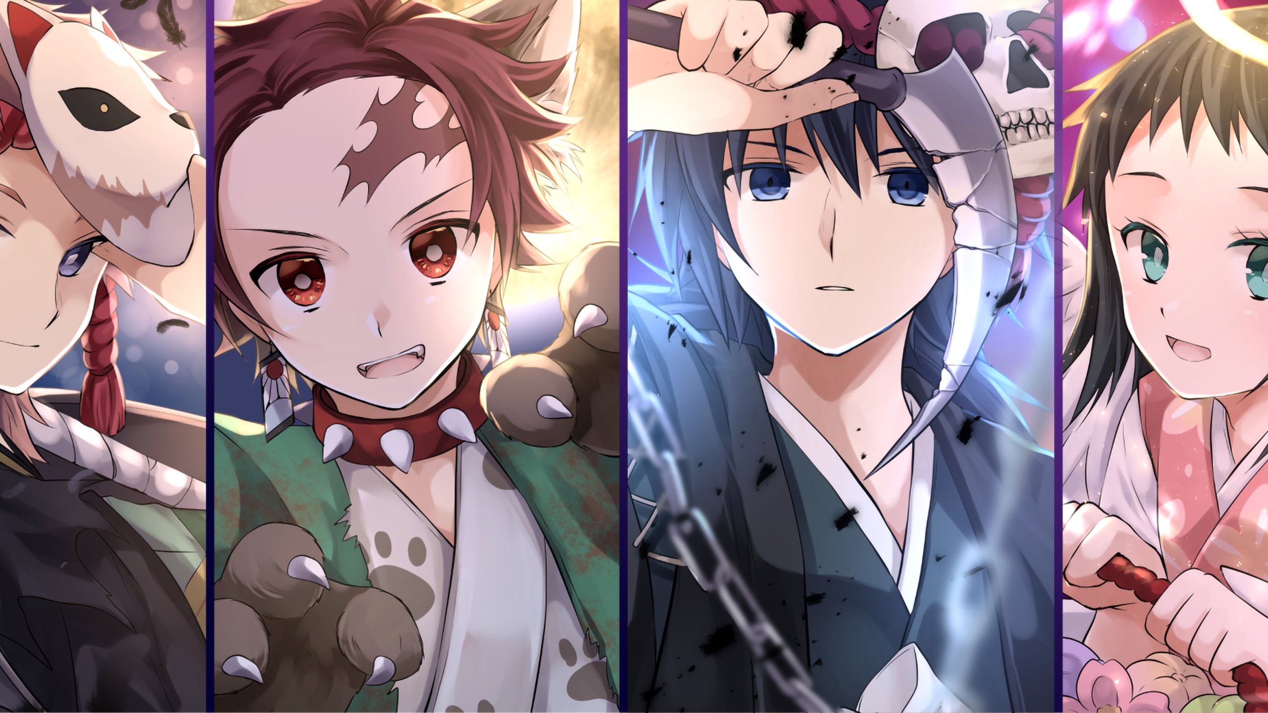 2560x1440 Demon Slayer Giyuu Tomioka Makomo Sabito Tanjirou Kamado HD Anime copy Wallpaper, Desktop