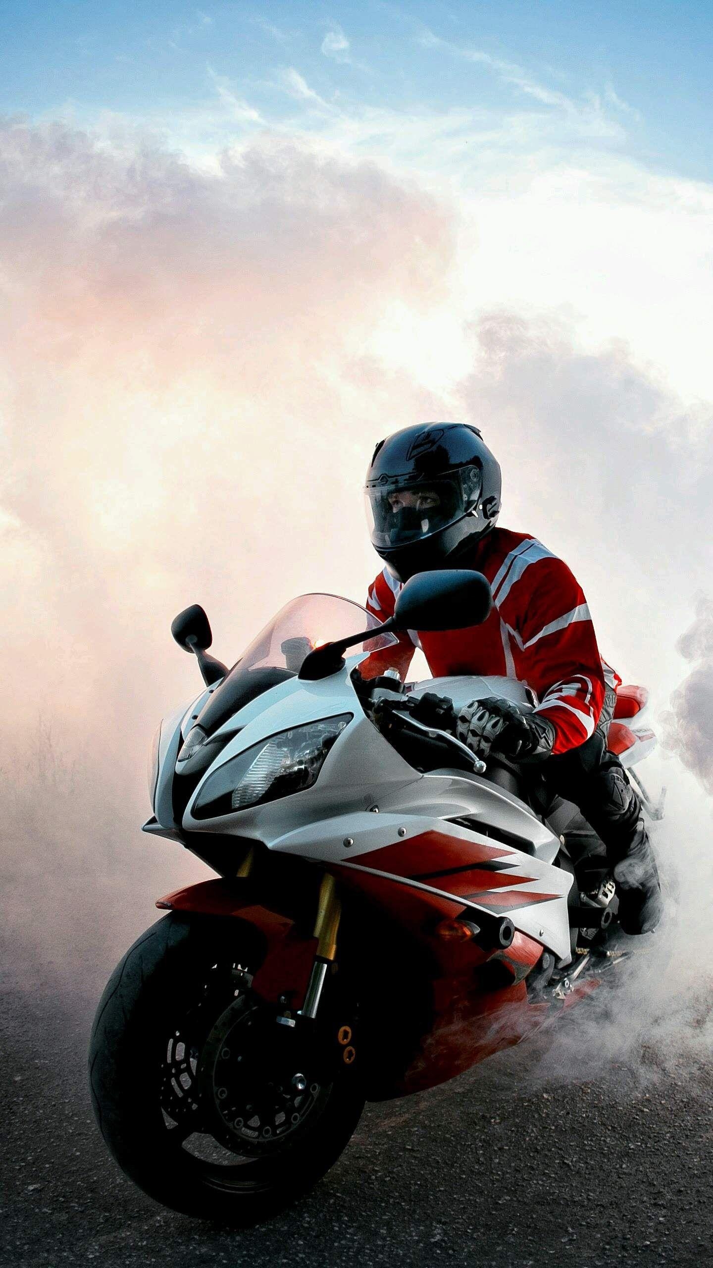 1440x2560 Kawasaki Super Bike Burnout iPhone Wallpaper R6, Phone