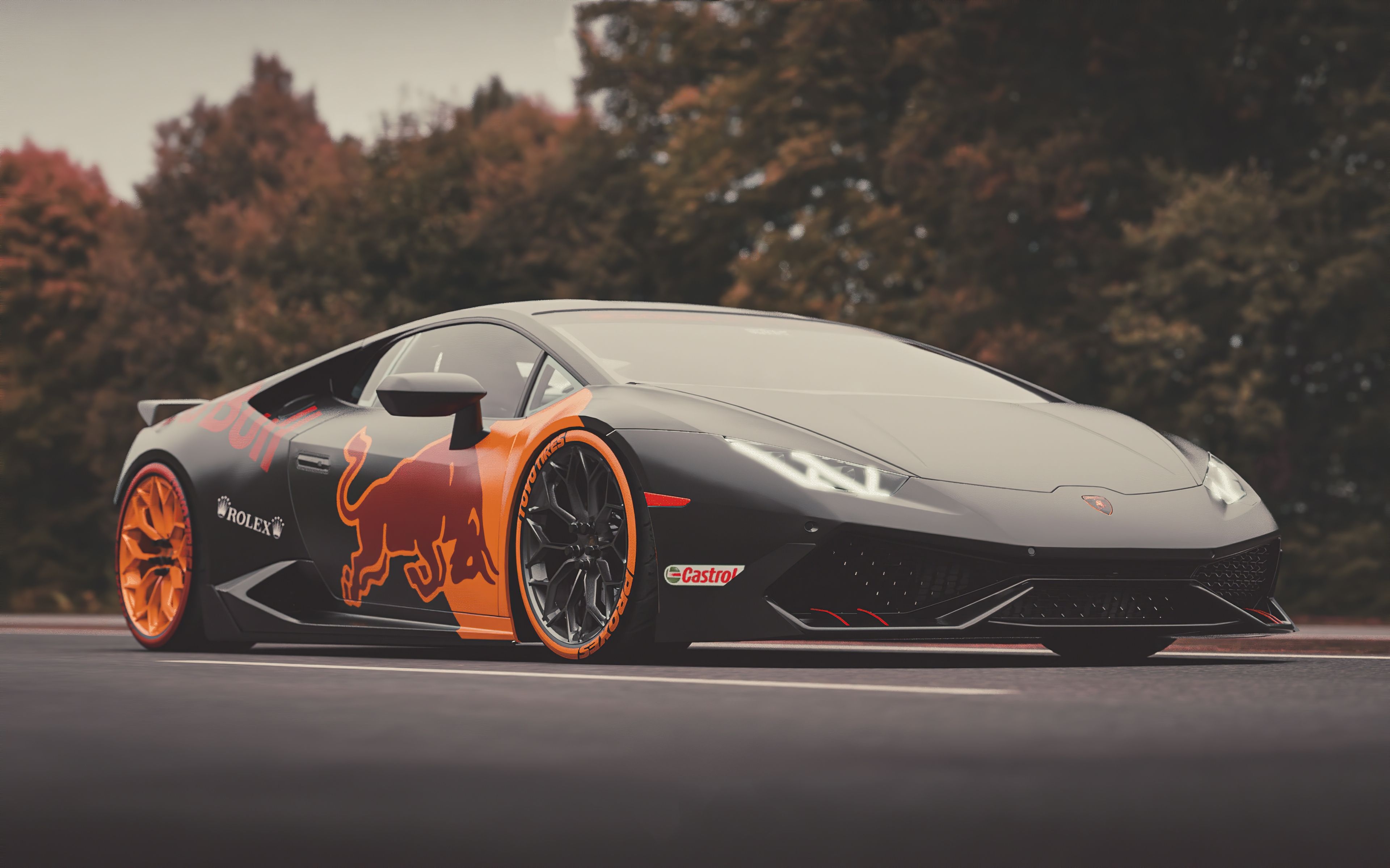 3840x2400 Wallpaper 4k Red Bull Lamborghini Huracan 4k 2020, Desktop