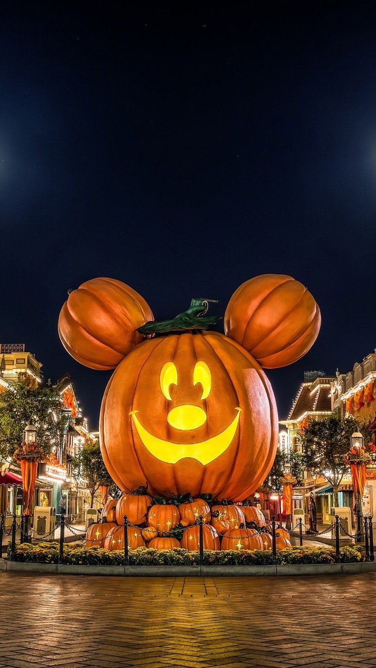 760x1350 Disneyland on Halloween Wallpaper, Phone