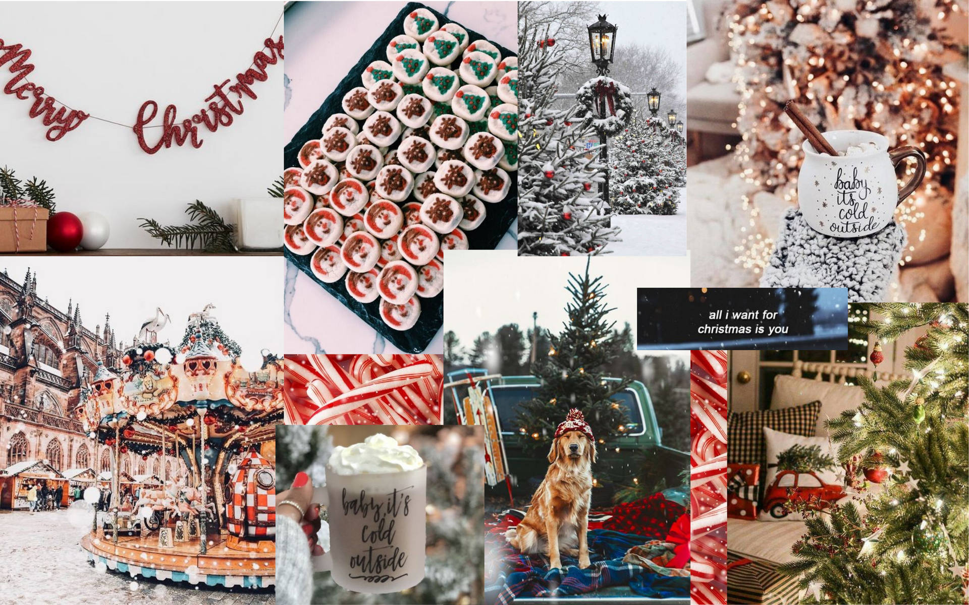 1920x1200 Download Wonderful Christmas Collage Wallpaper, Desktop