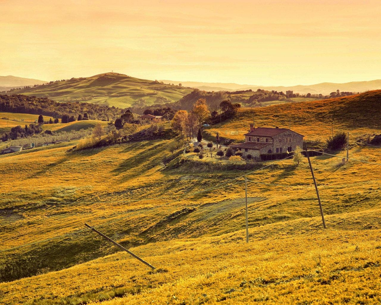 1280x1030 tuscan countryside wallpaper desktop, Desktop