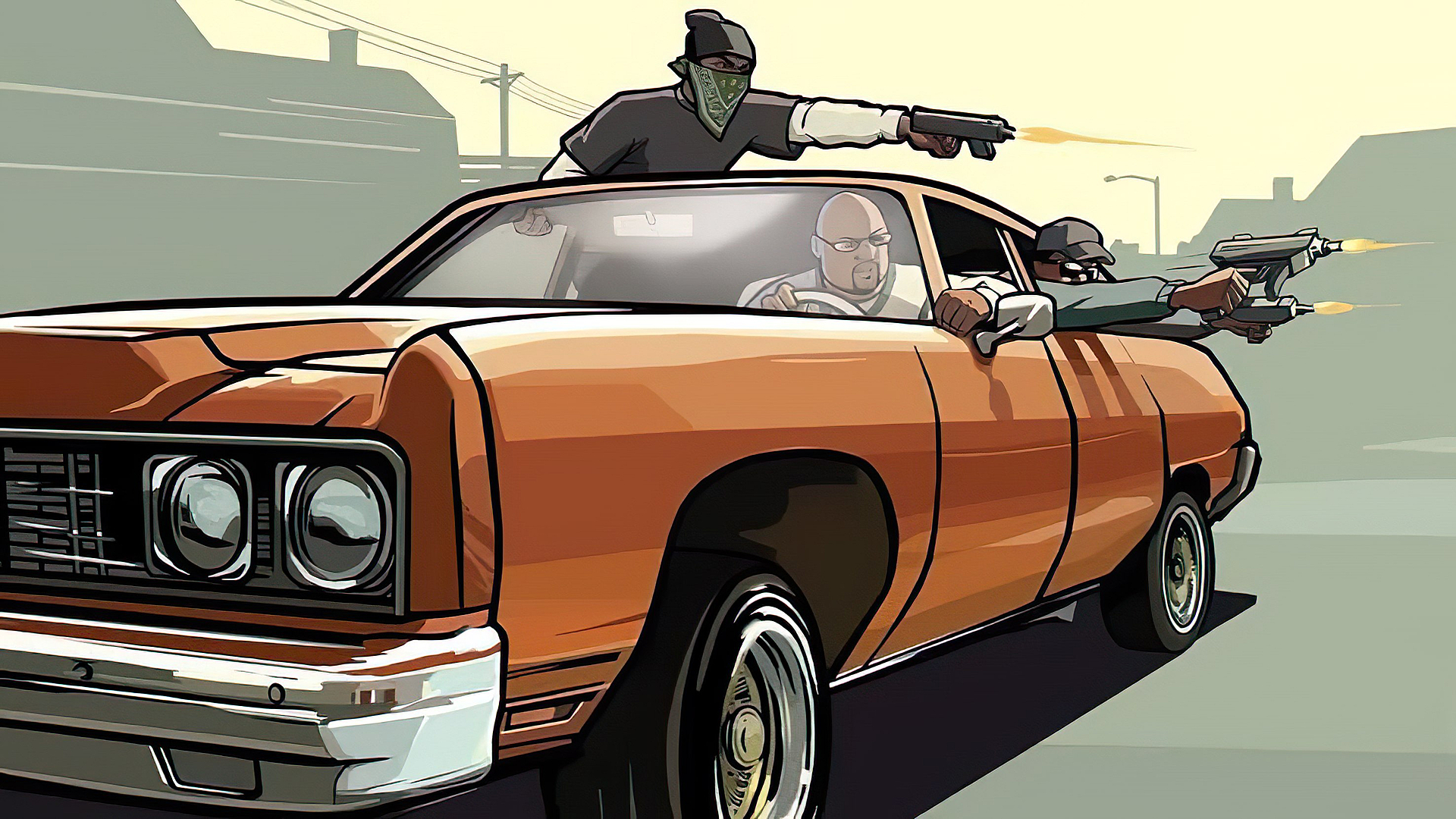 1920x1080 GTA SA Grove Street Family Drive By, Desktop