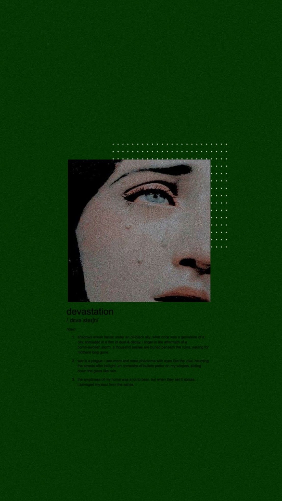 1110x1970 lockscreen green. devastation. iPhone wallpaper grunge, Aesthetic iphone wallpaper, Green aesthetic, Phone