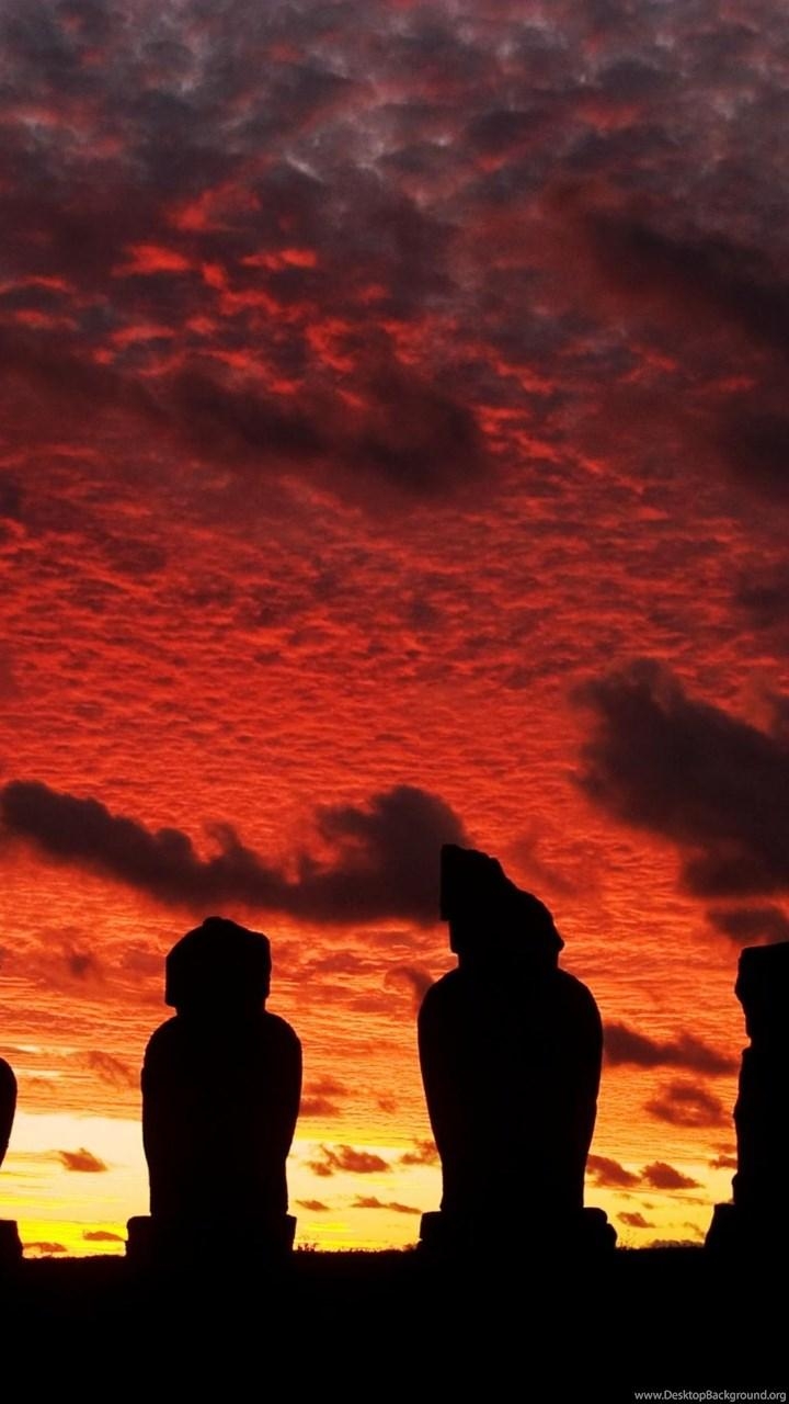 720x1280 Easter Island Sunset Wallpaper Desktop Background, Phone