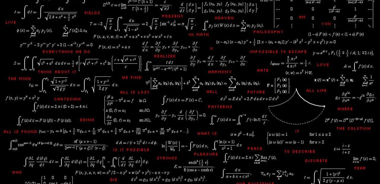 1450x700 Math Formula Wallpaper Free Math Formula Background, Dual Screen