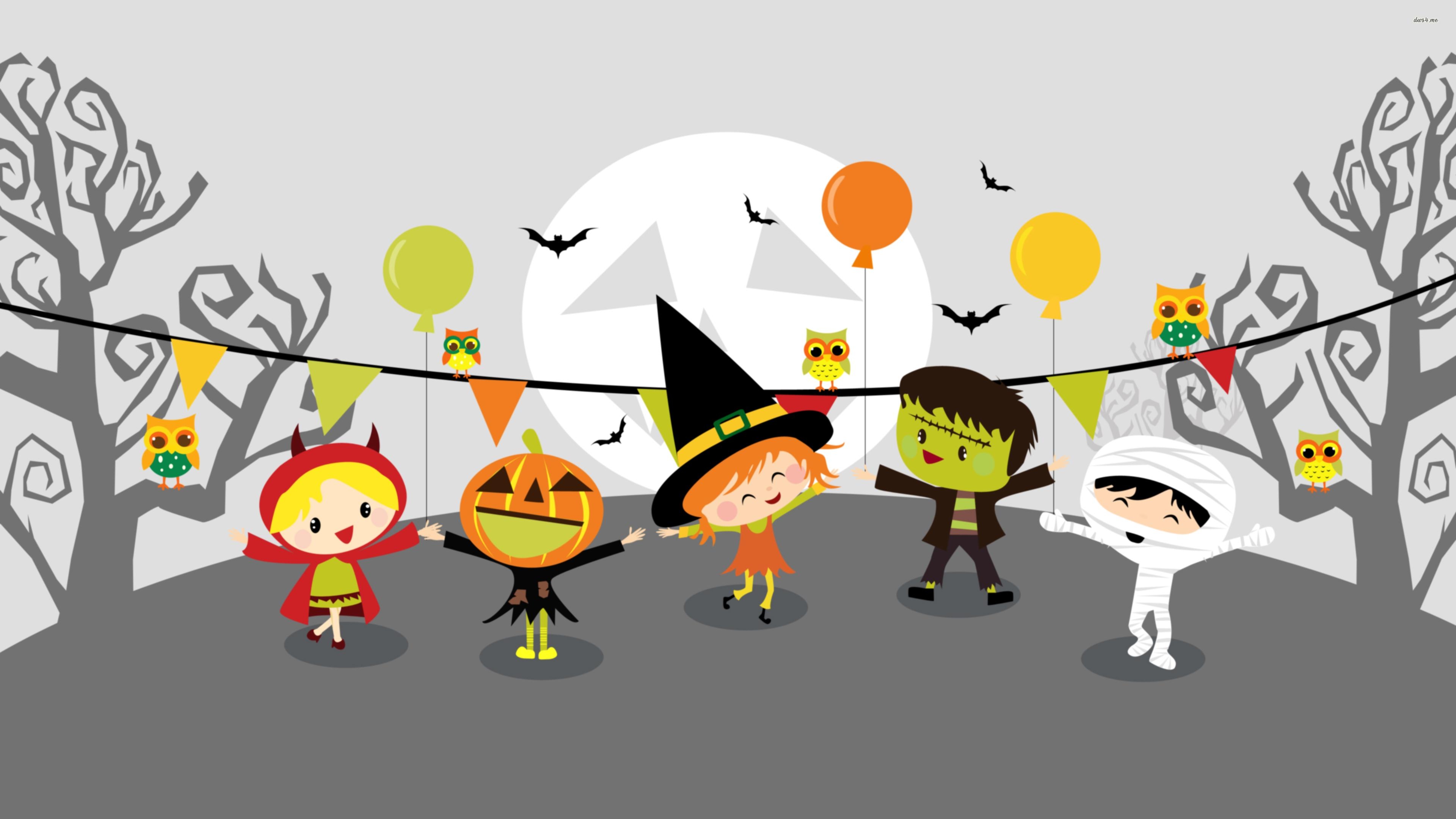 3840x2160 Kids in Halloween costumes wallpaper wallpaper, Desktop