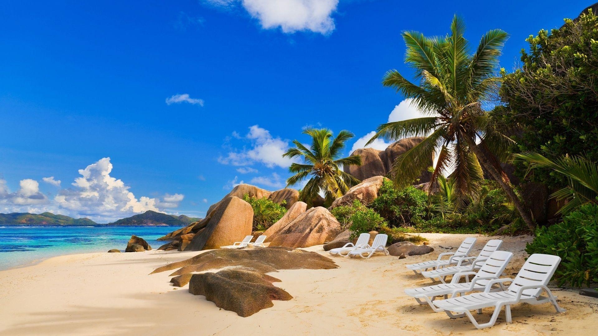 1920x1080 Seychelles Beach Sunset Wallpaper For Desktop Wallpaper, Desktop