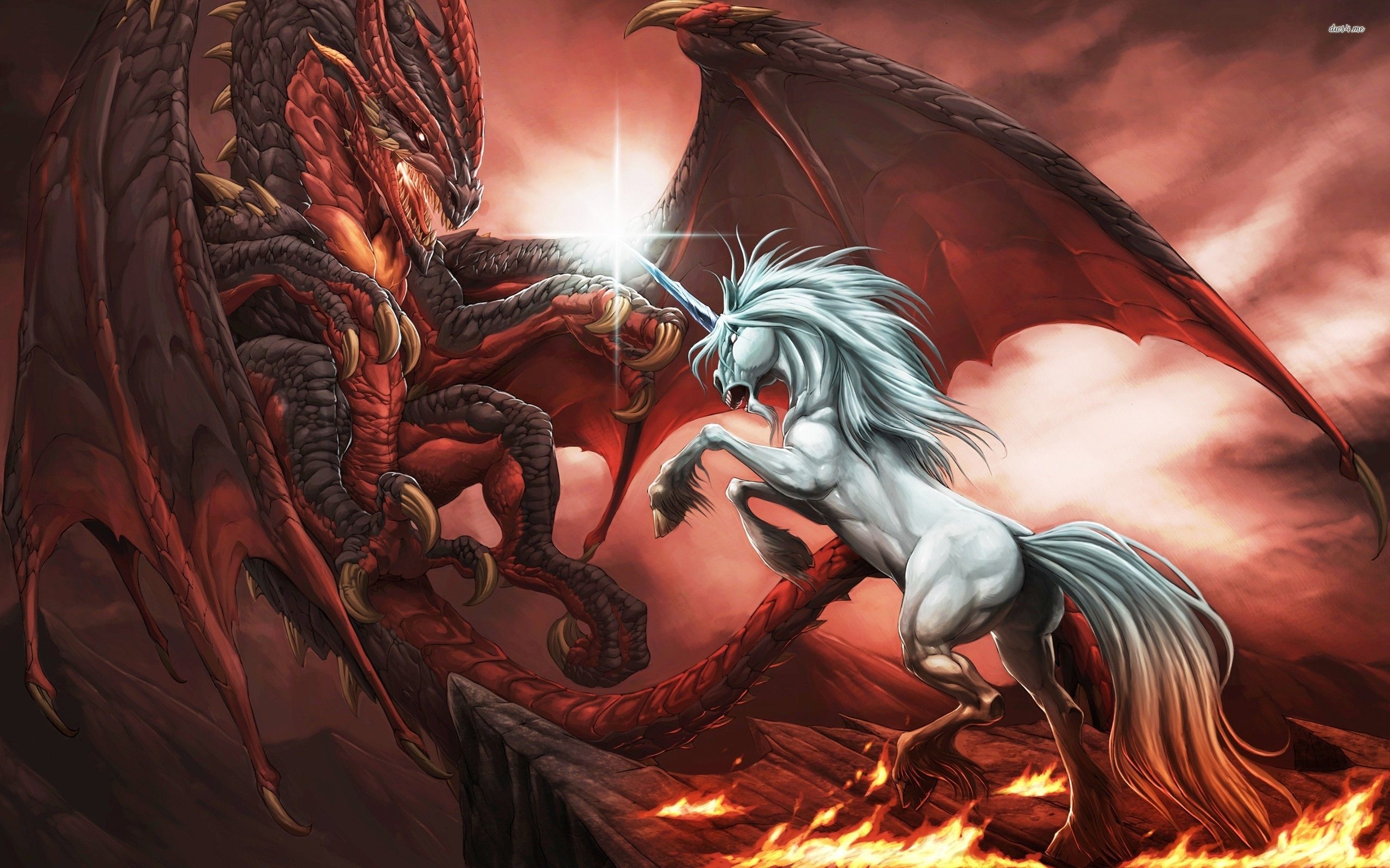 2560x1600 Title Fantasy Unicorn Fantasy Animals Dragon And Dragon Fantasy HD Wallpaper, Desktop