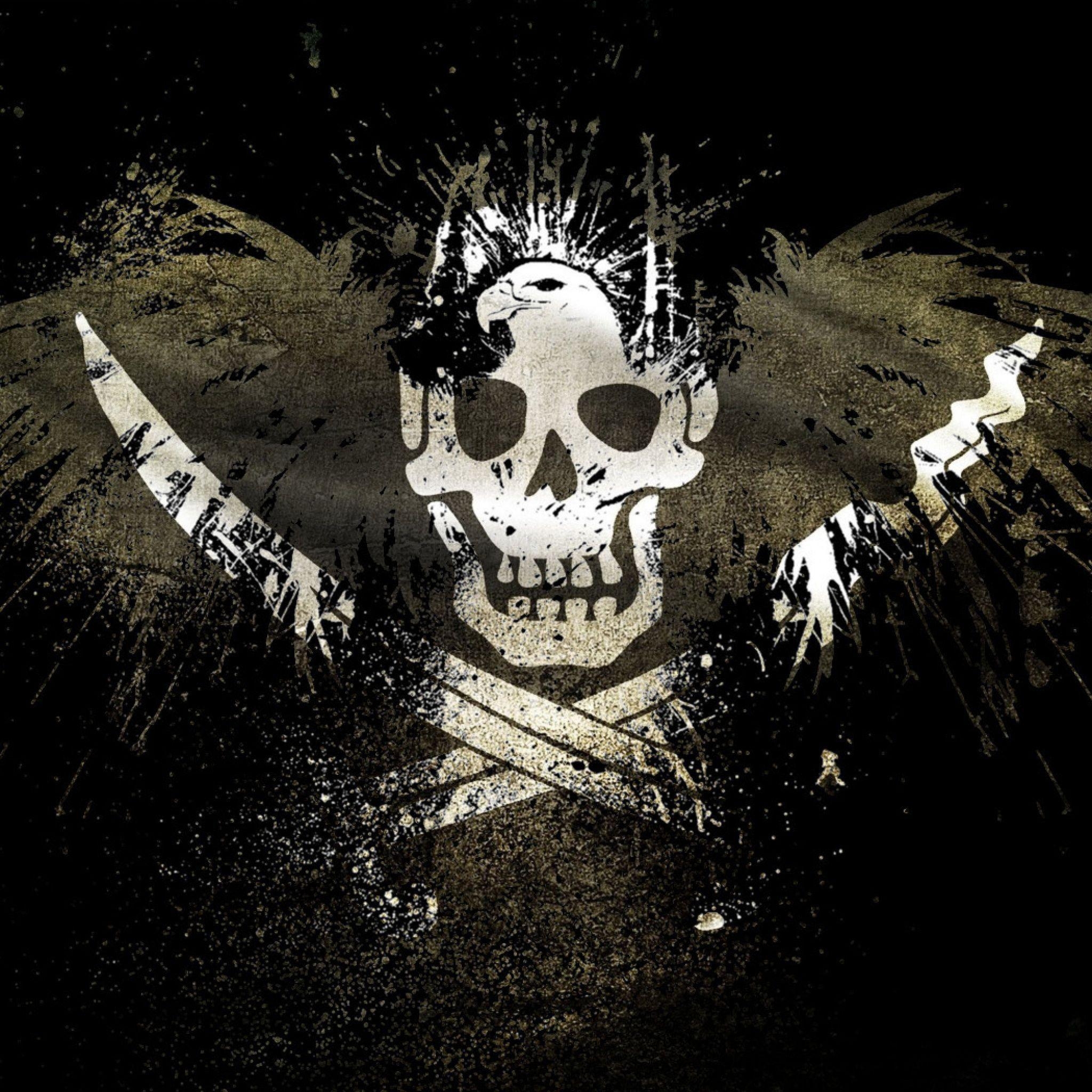 2050x2050 Pirate Flag iPad 1 & 2 Wallpaper, Phone