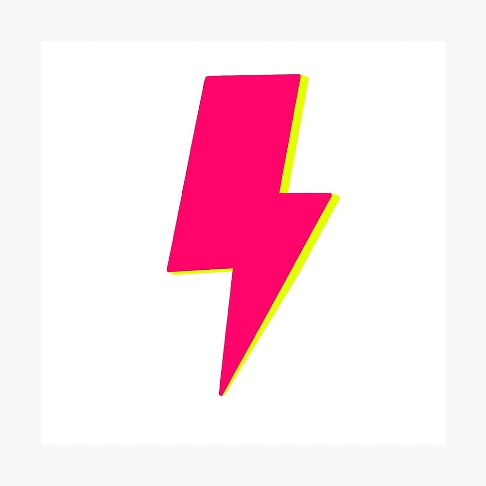 1000x1000 Preppy lightning bolt Metal Print, Phone