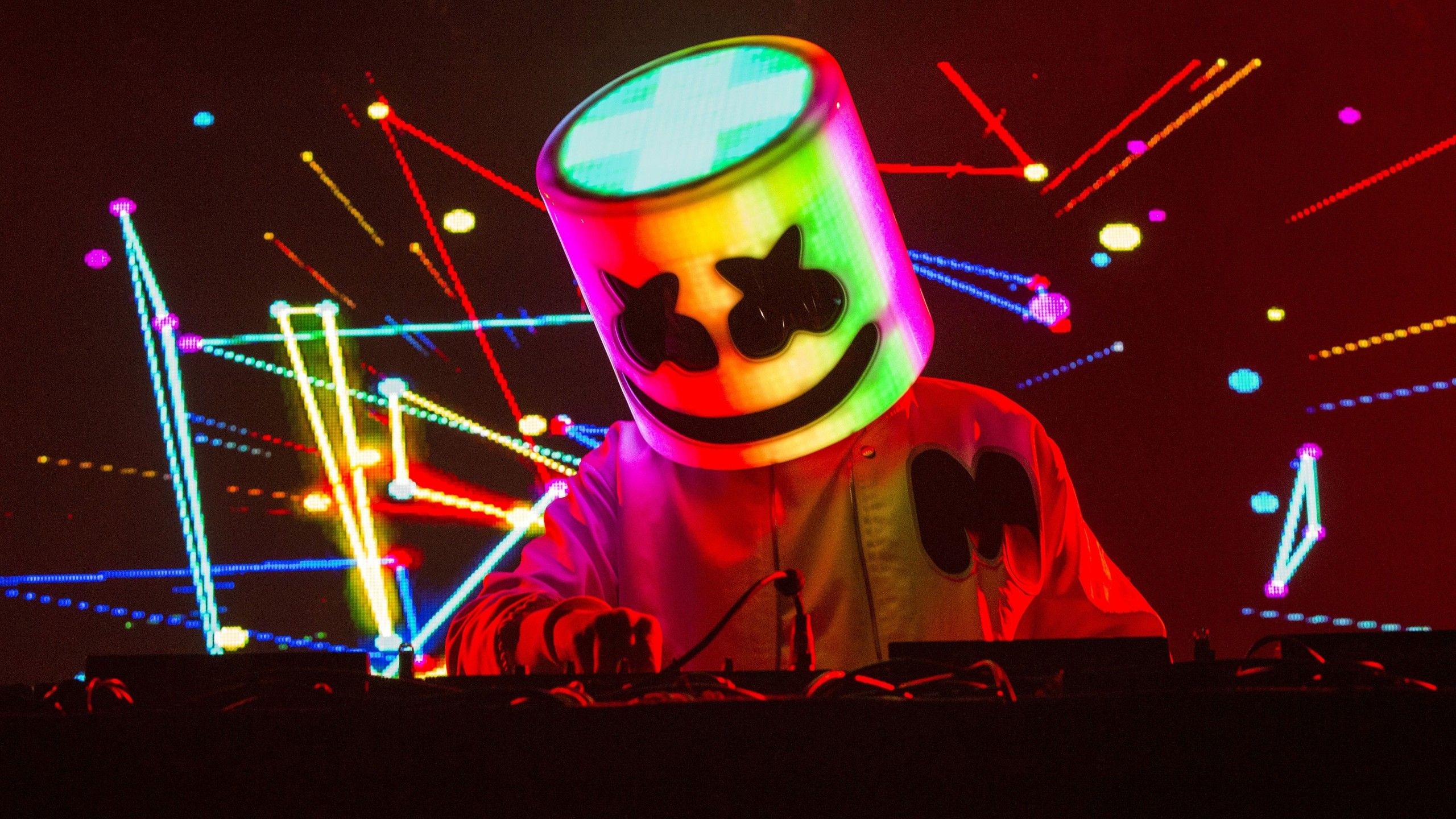 2560x1440 Marshmello 4K Wallpaper, Live concert, American DJ, Music, Desktop