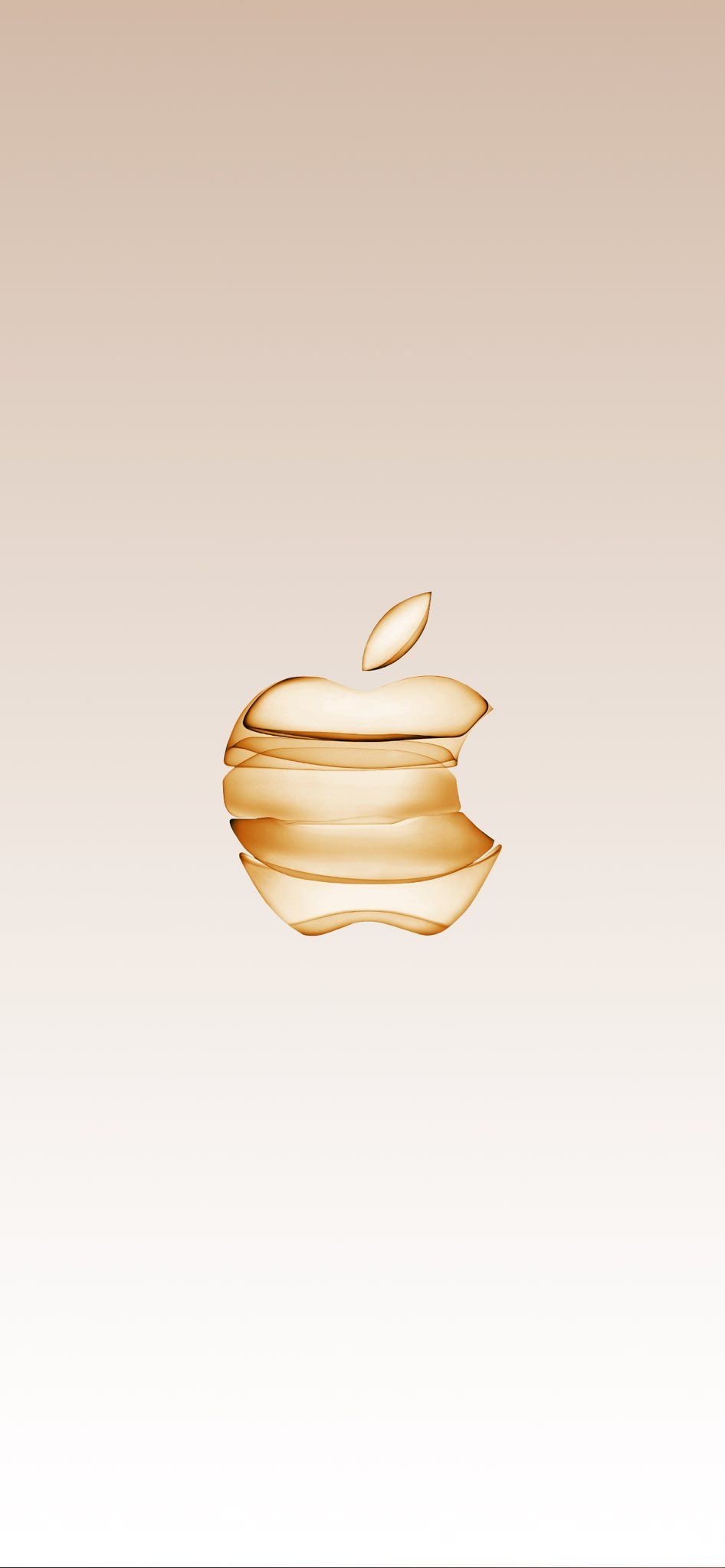 950x2050 Golden Apple Logo Wallpaper Free Golden Apple Logo Background, Phone