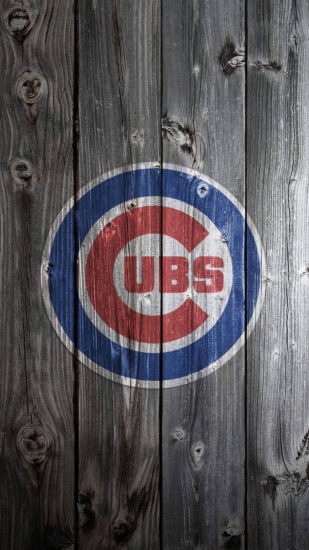 1080x1920 Download Chicago Cubs Logo On Wood Wallpaper, Phone