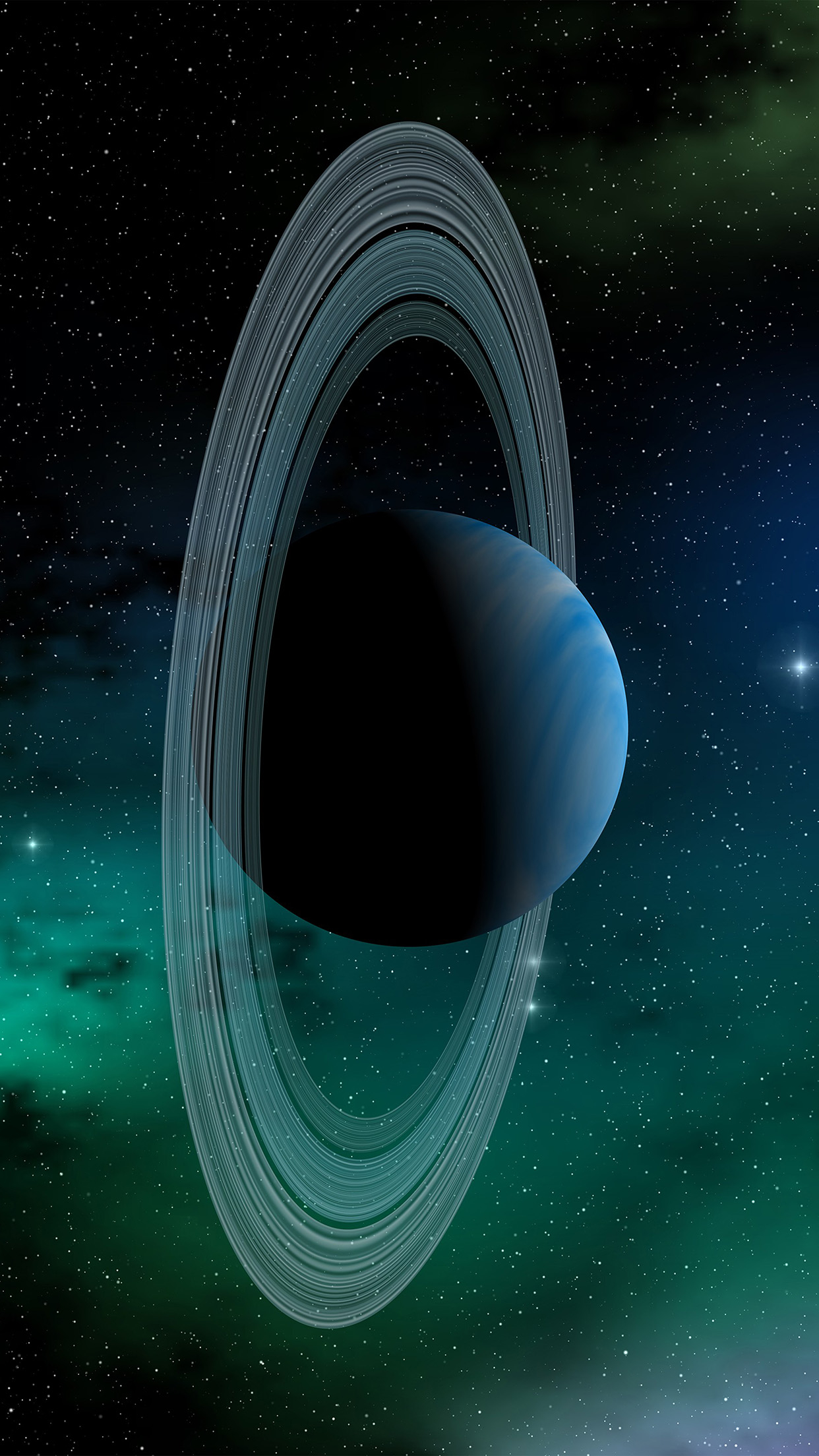 1250x2210 iPhone X wallpaper. space planet saturn blue star art illustration, Phone