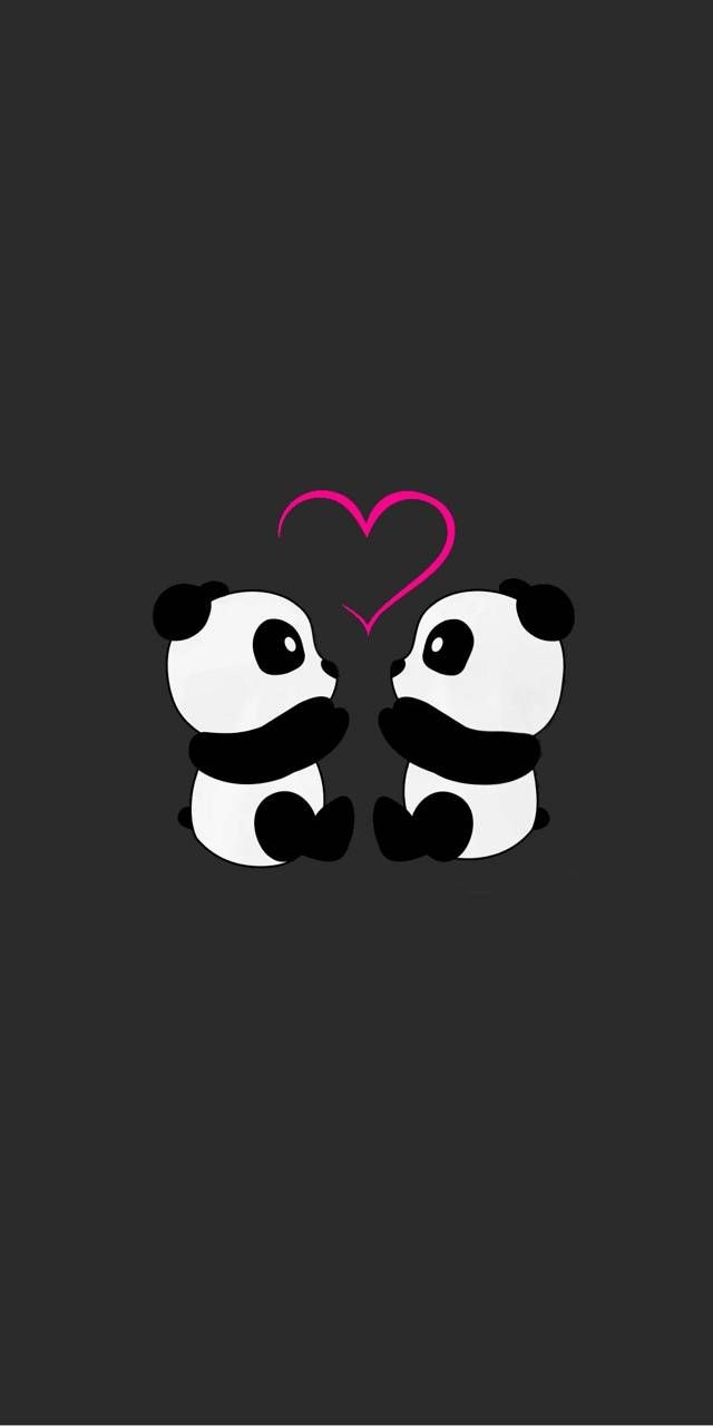 640x1280 Download Panda Love wallpaper by LittleMoth14 now. Browse millions of popula. Panda wallpaper, Cute emoji wallpaper, Panda wallpaper iphone, Phone