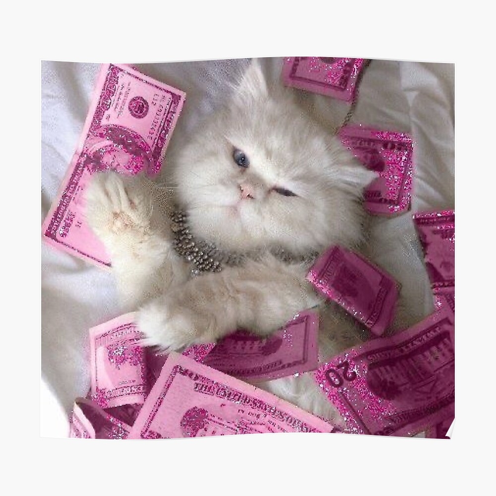 1000x1000 cat with money Tapestry, Phone