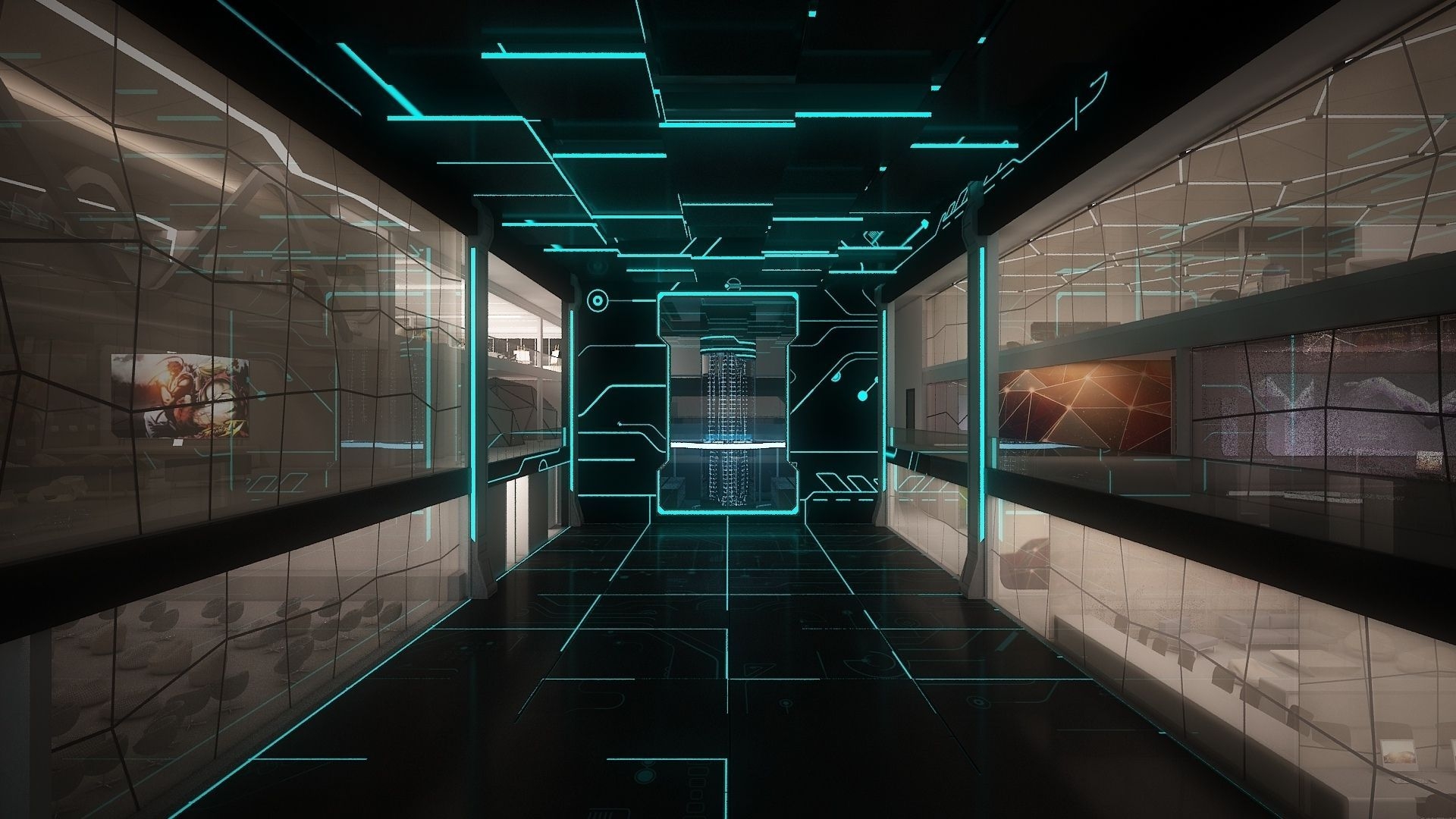 1920x1080 computer science. Server room, Futuristic, Abstract wallpaper, Desktop