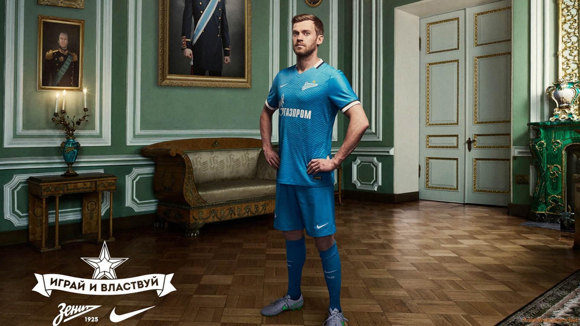 1920x1080 FC Zenit Saint Petersburg 2015 2016 Nike Home Kit Wallpaper, Desktop