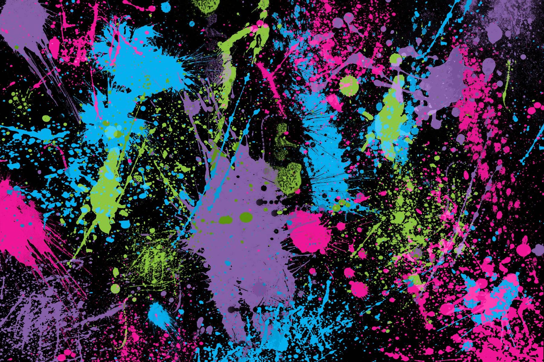 1800x1200 Colorful Paint Splatter Background, Desktop