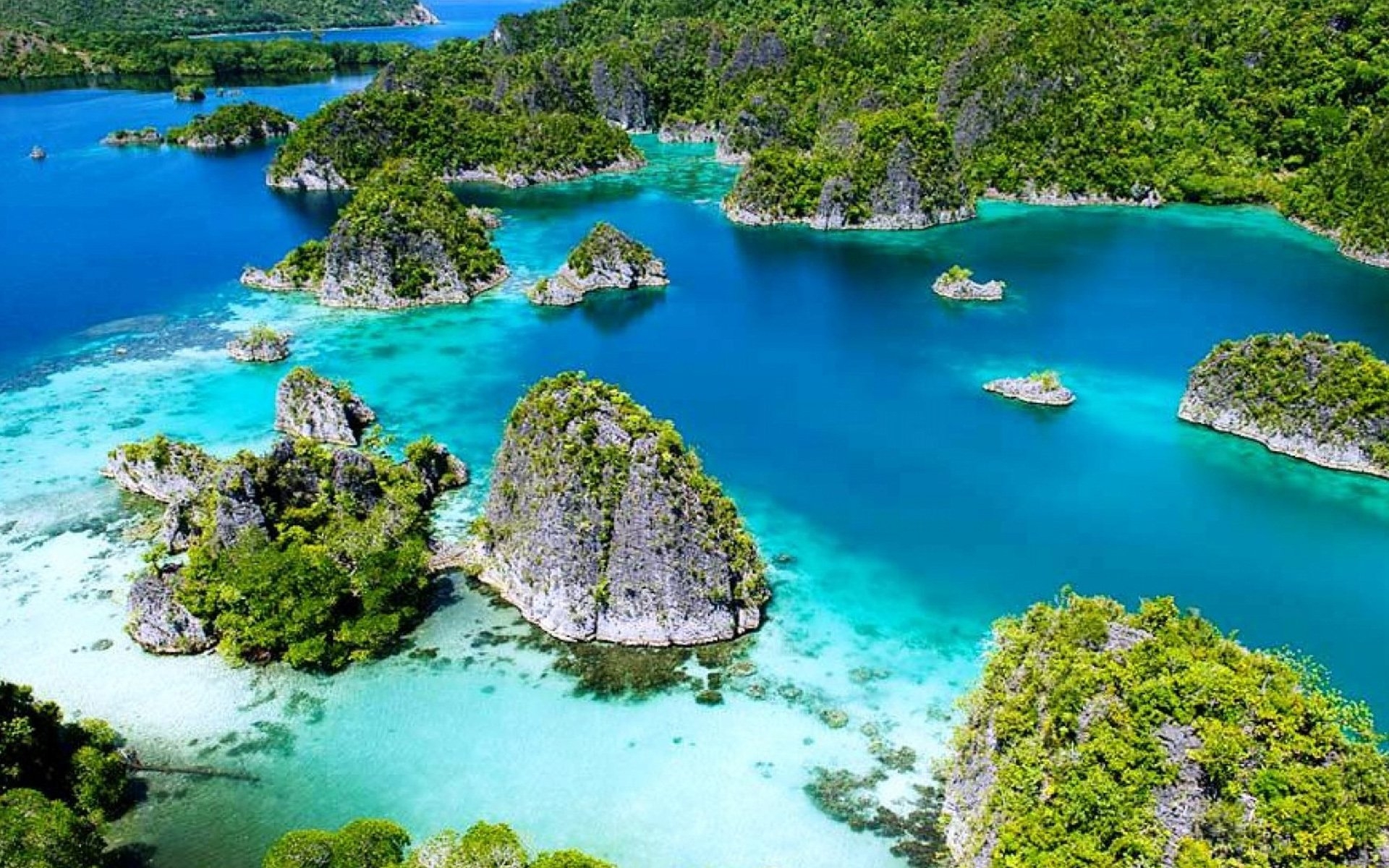 1920x1200 Raja Ampat, Indonesia Tropical Islands With Green Vegetation, Forest, Desktop