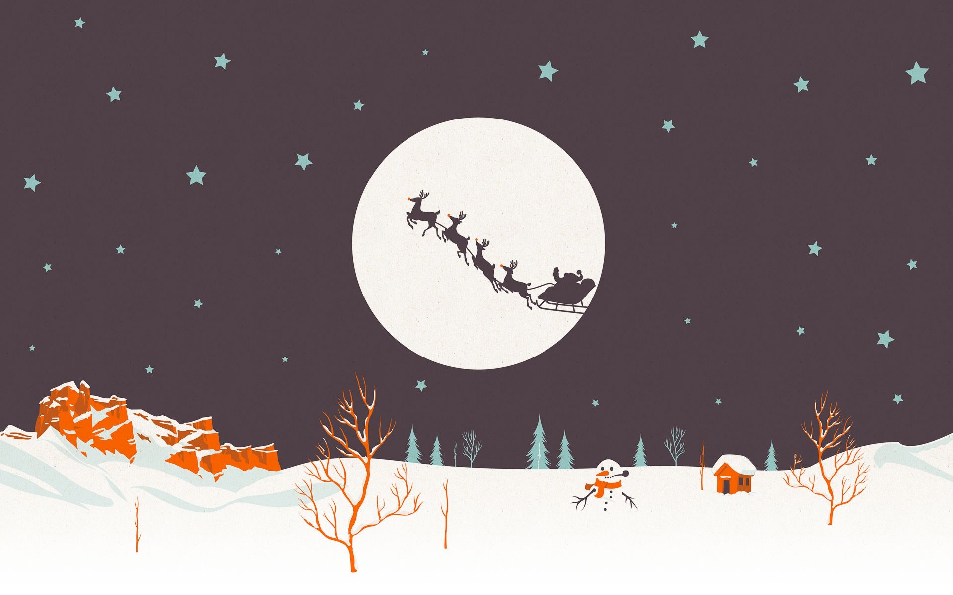 1920x1200 Minimalist Christmas Wallpaper for Desktop and iPhone, Desktop