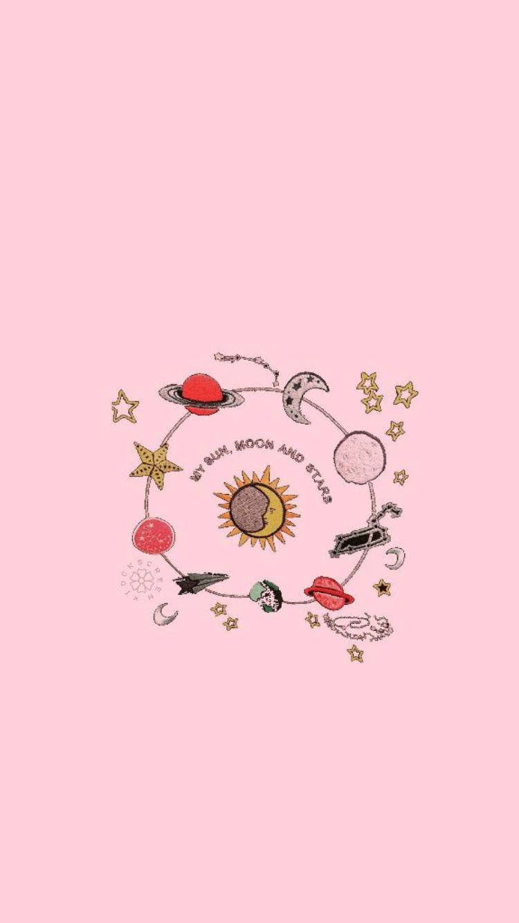 750x1340 Download Cute Solar System Aesthetic Phone Wallpaper, Phone