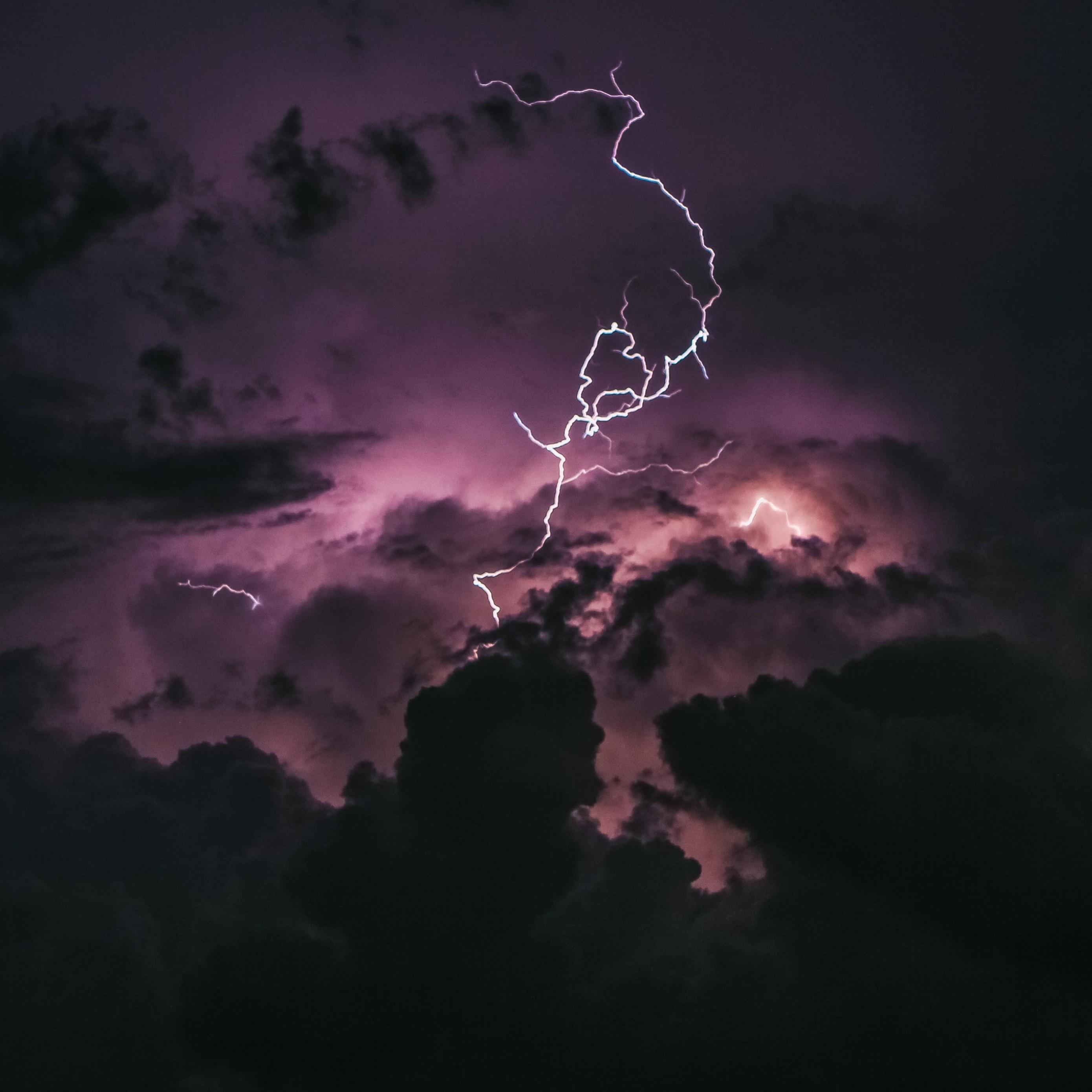 2780x2780 Download Storm, Lightning, 5K Apple iPad Air wallpaper, Phone